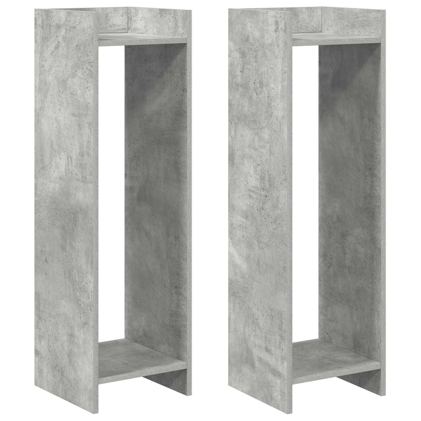 Plant Stand 2 pcs Concrete Grey 30 x 30 x 100 cm
