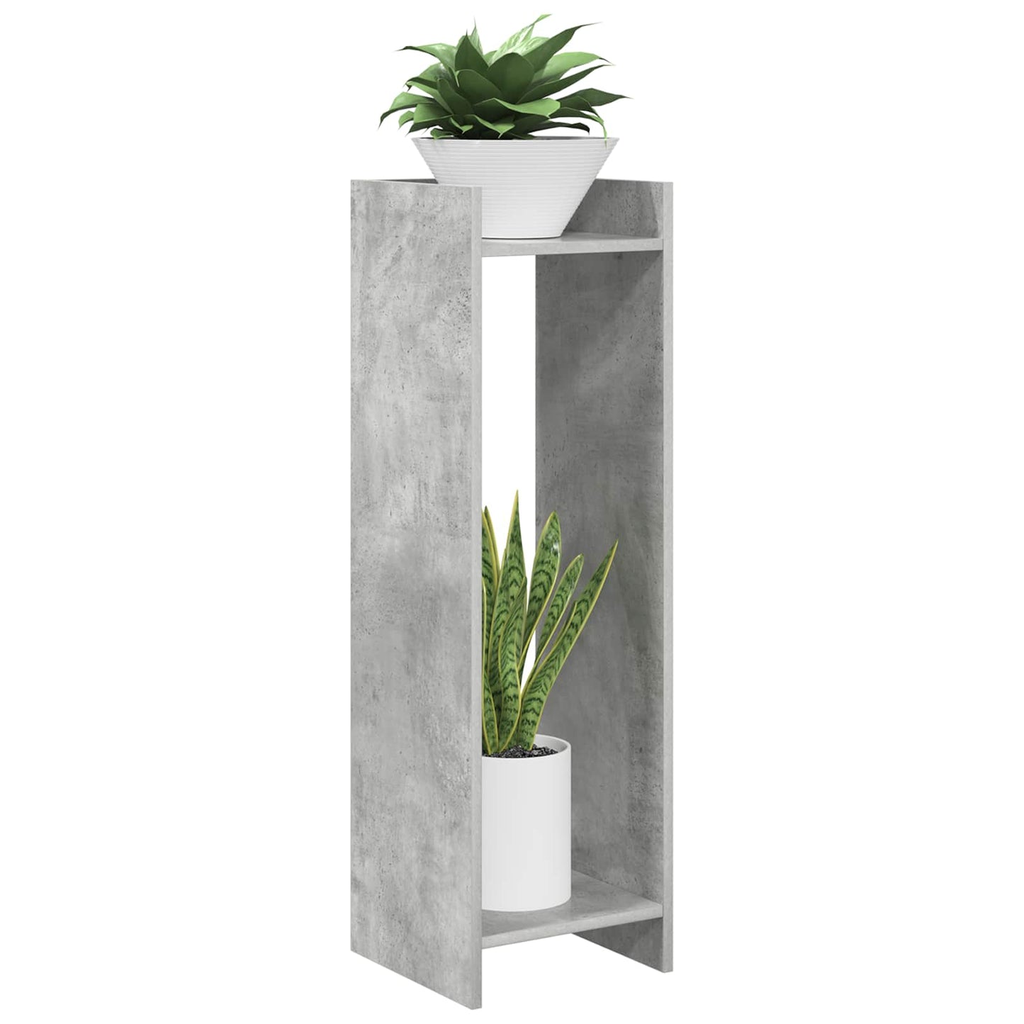 Plant Stand 2 pcs Concrete Grey 30 x 30 x 100 cm