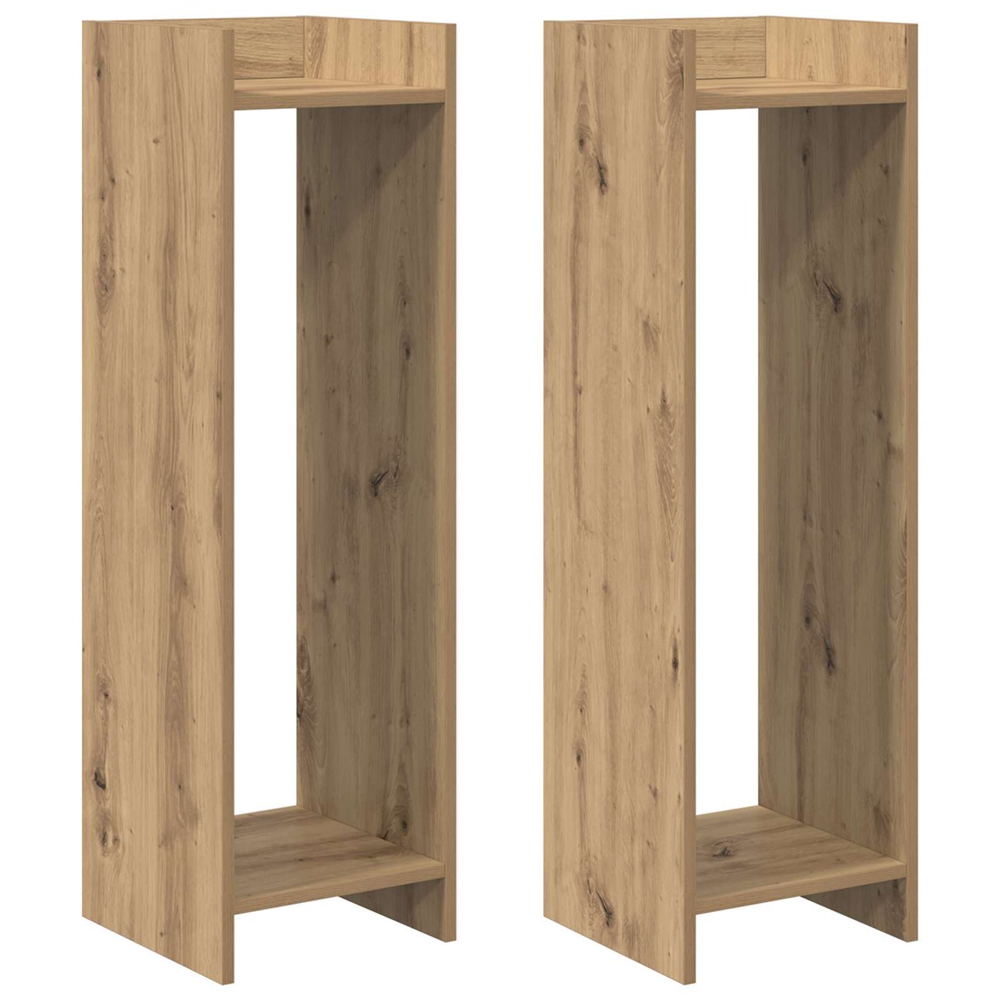 Plant Stand 2 pcs Artisan Oak 30 x 30 x 100 cm Engineered Wood