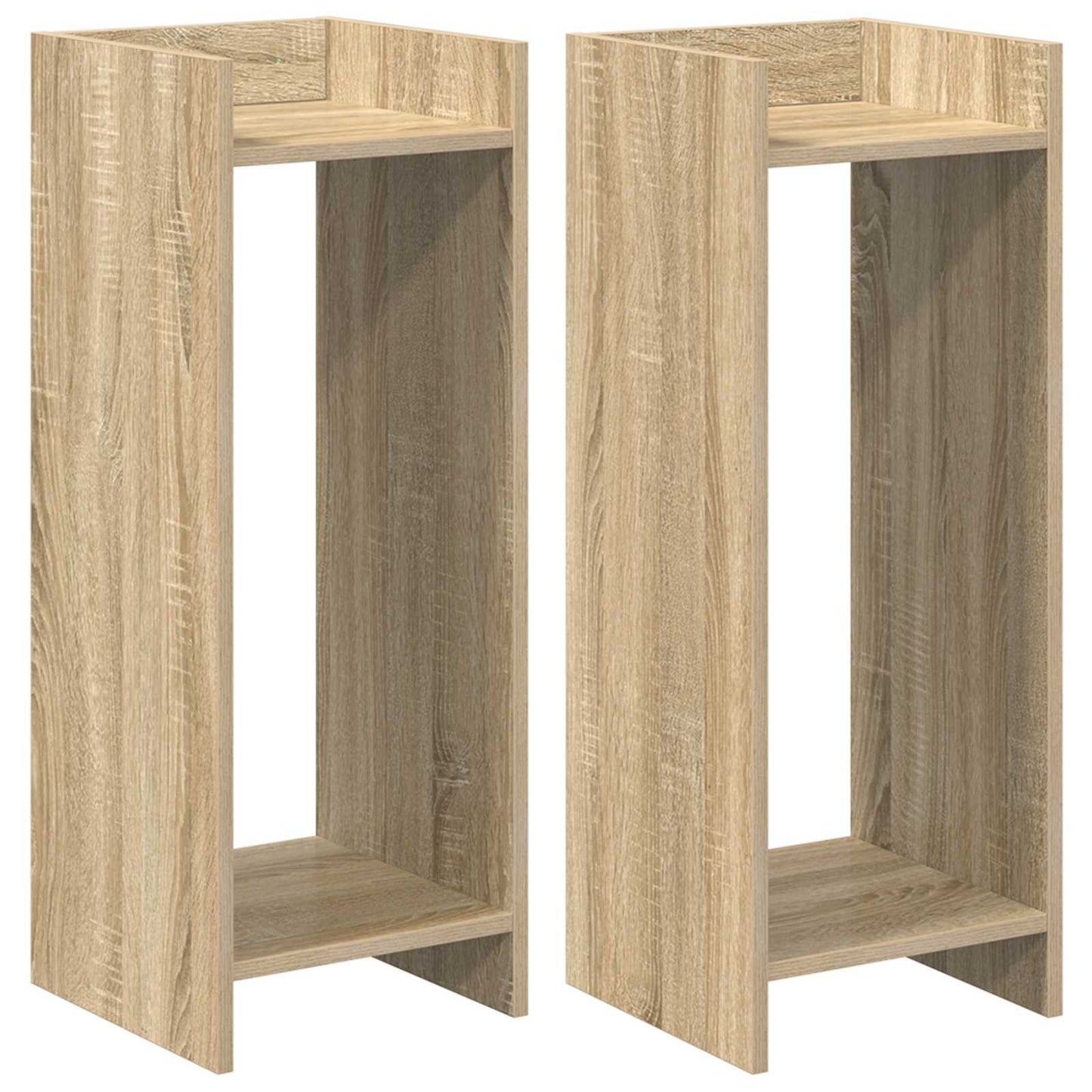 Plant Stand 2 pcs Sonoma Oak 30 x 30 x 80 cm Engineered Wood