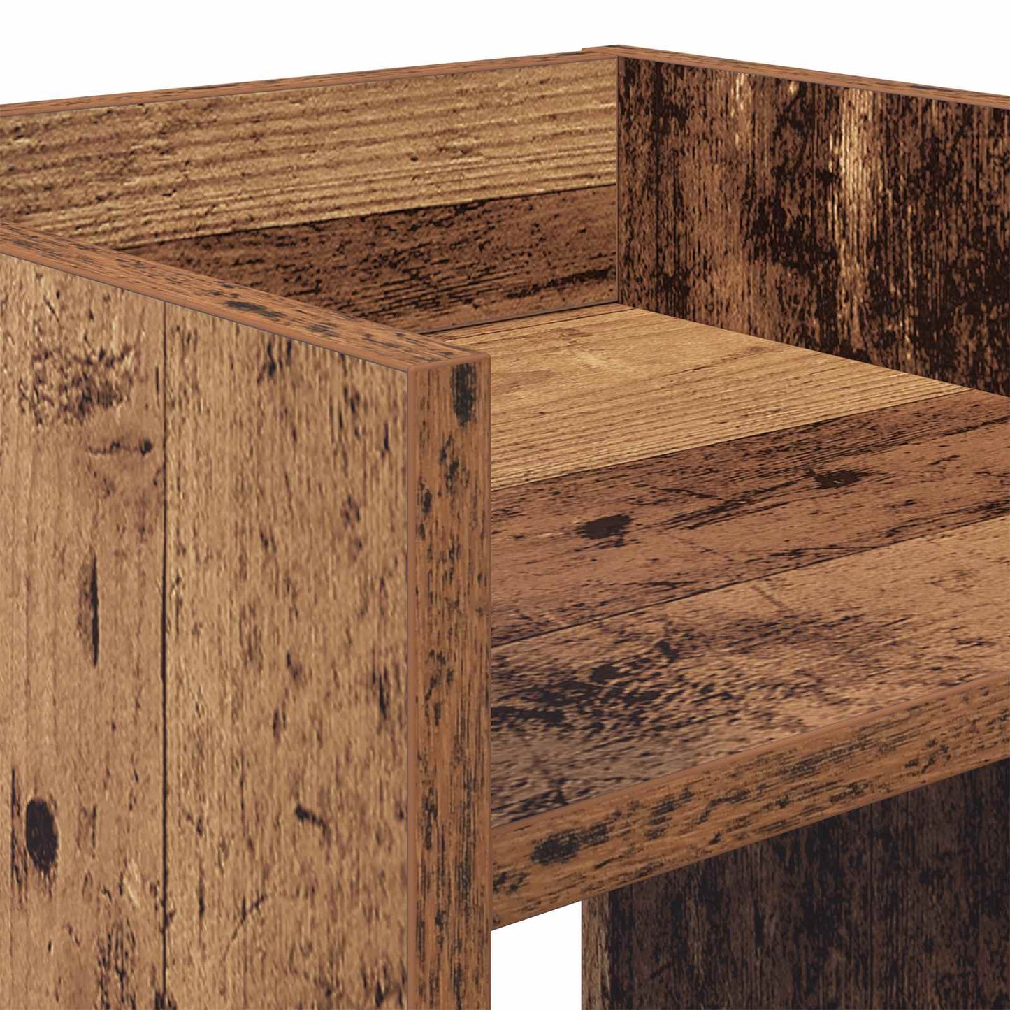 Plant Stand 2 pcs Old Wood 30 x 30 x 80 cm Engineered Wood
