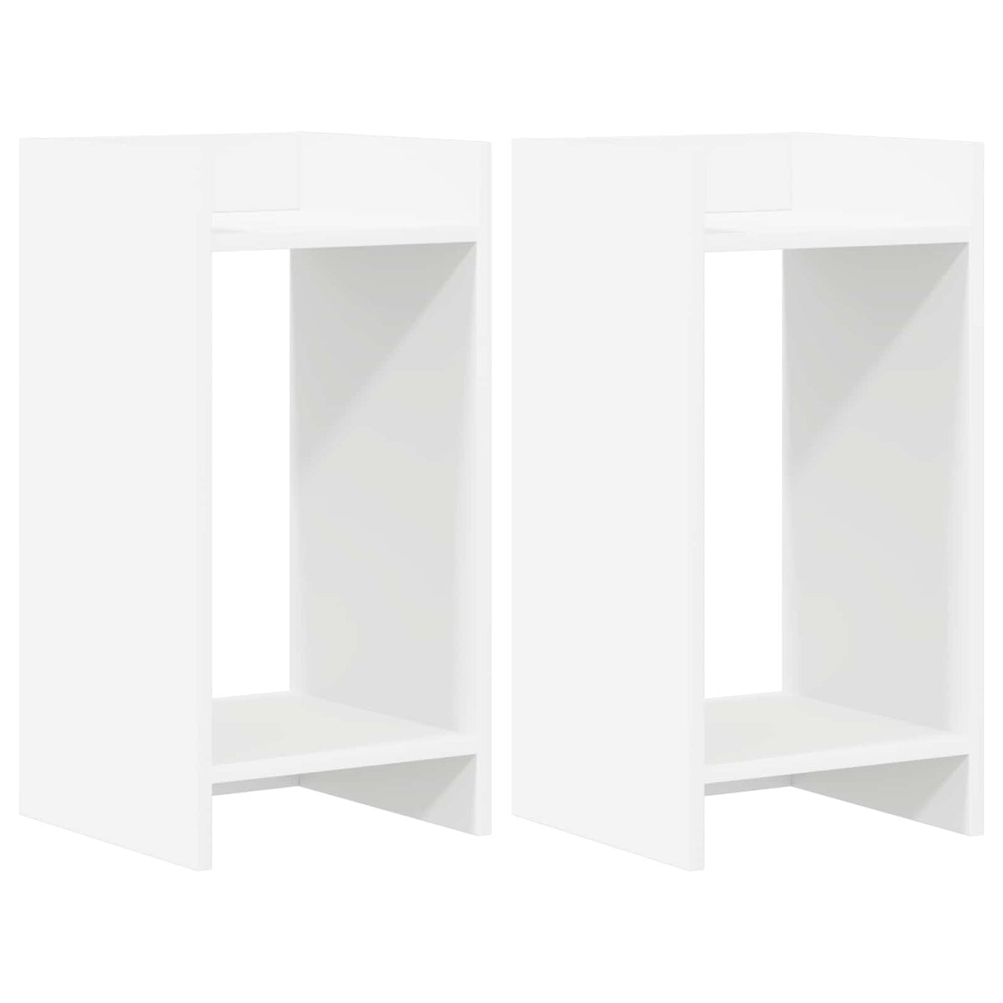 Plant Stand 2 pcs White 30 x 30 x 60 cm Engineered Wood