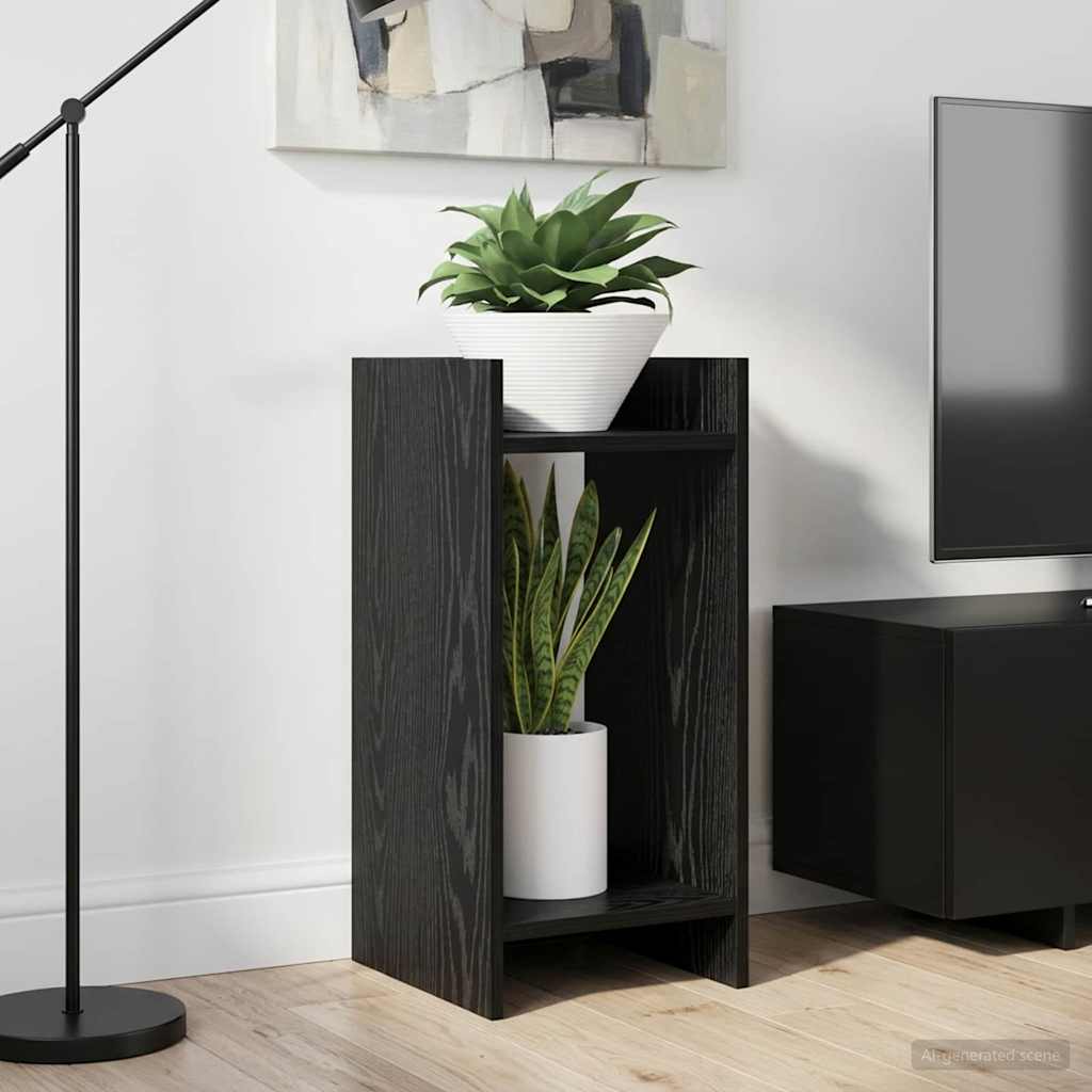 Plant Stand Black Oak 30 x 30 x 60 cm Engineered Wood