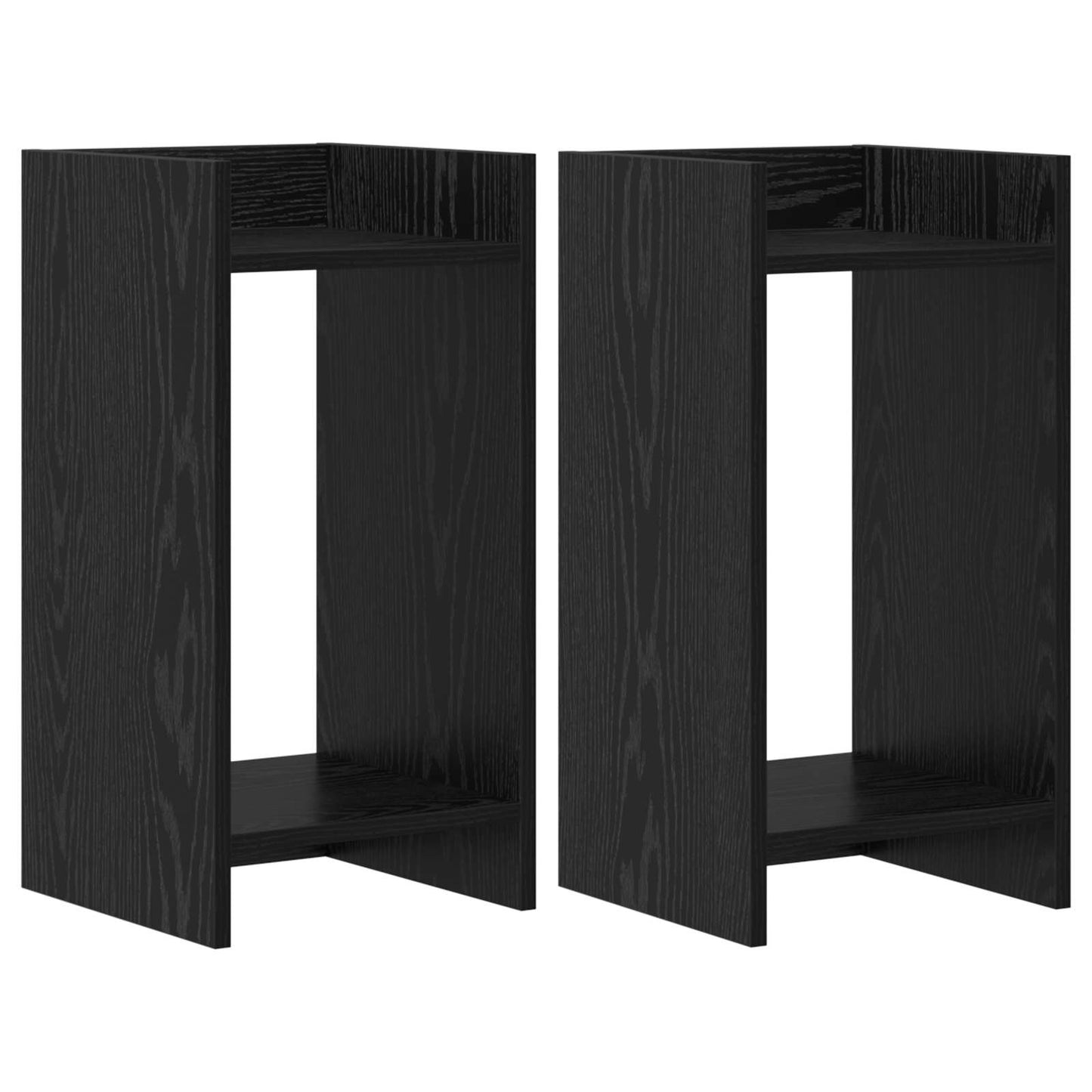 Plant Stand Black Oak 30 x 30 x 60 cm Engineered Wood