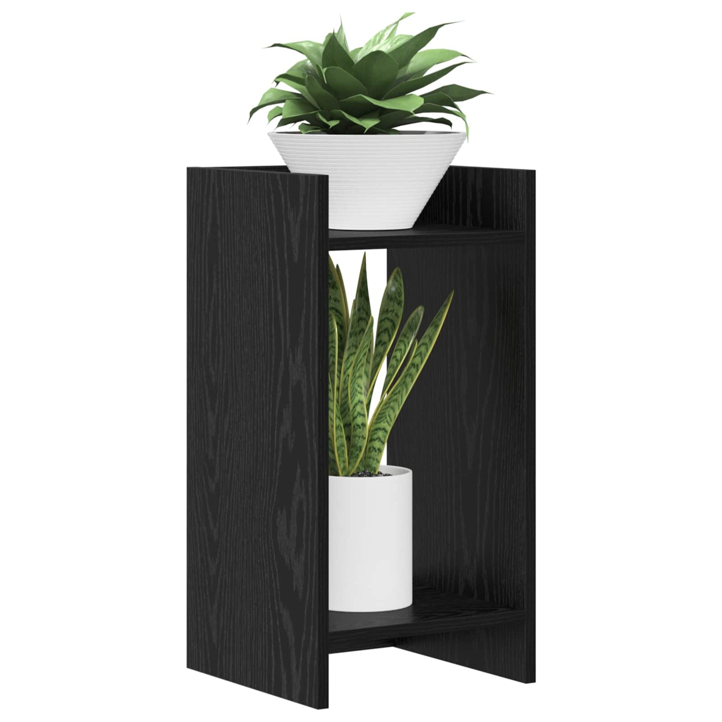 Plant Stand Black Oak 30 x 30 x 60 cm Engineered Wood