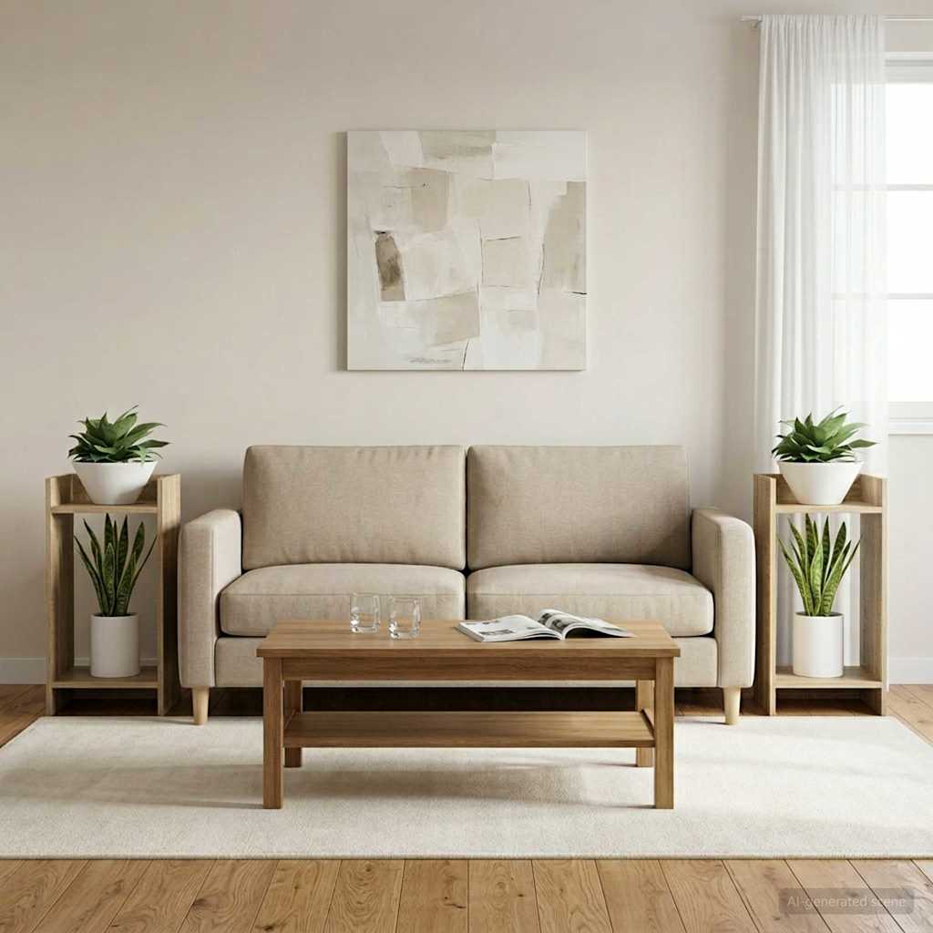 Plant Stand 2 pcs Sonoma Oak 30 x 30 x 60 cm Engineered Wood