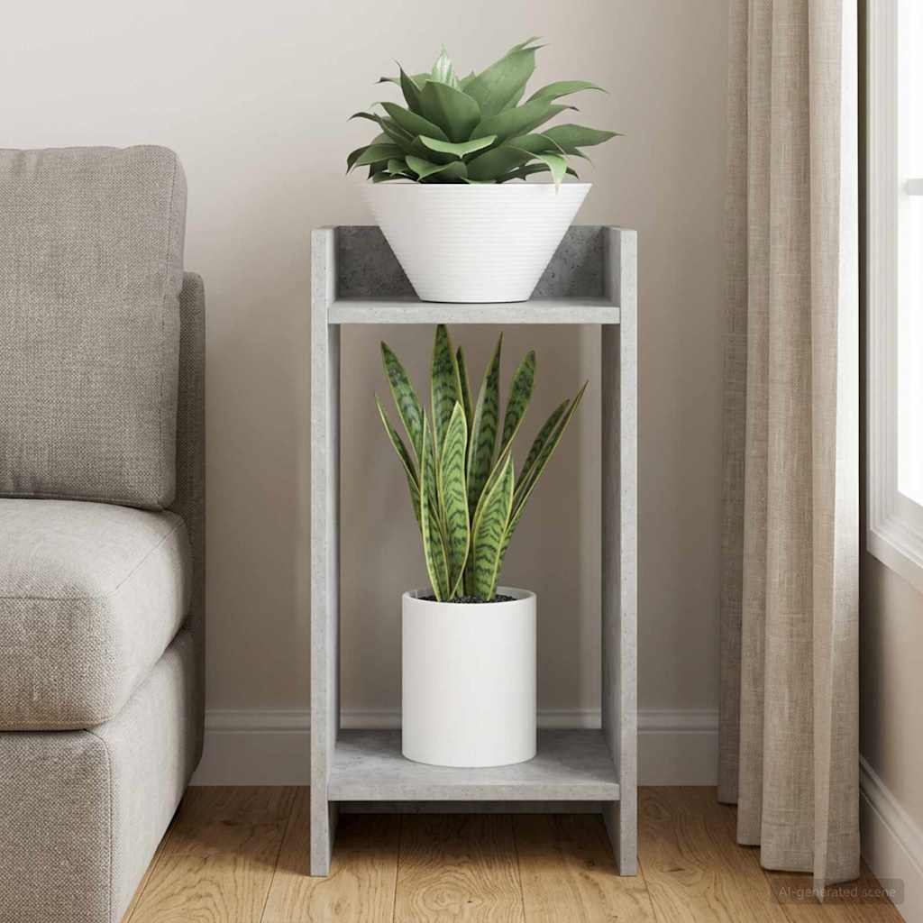 Plant Stand Concrete Grey 30 x 30 x 60 cm Engineered Wood