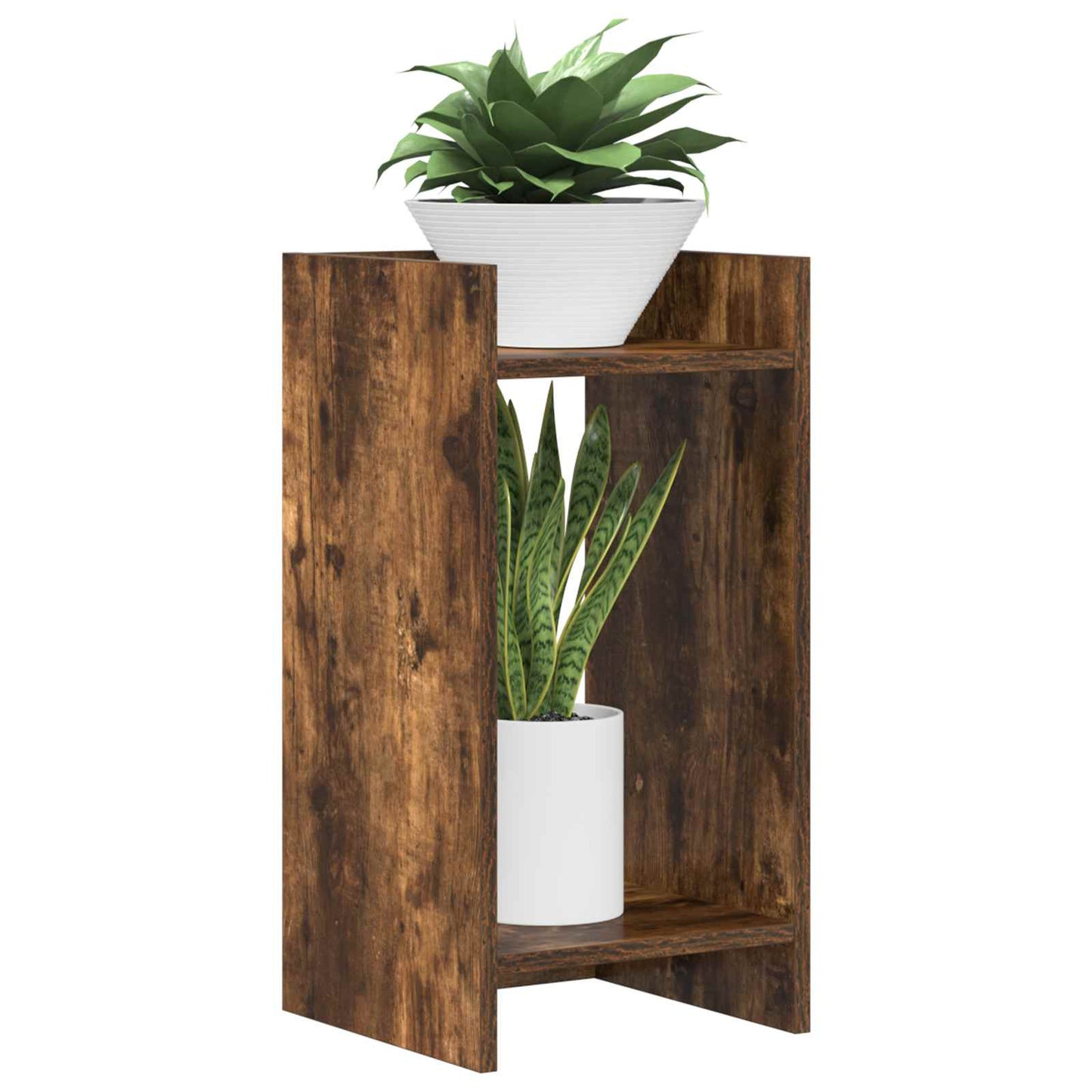 Plant Stand Smoked Oak 30 x 30 x 60 cm Engineered Wood