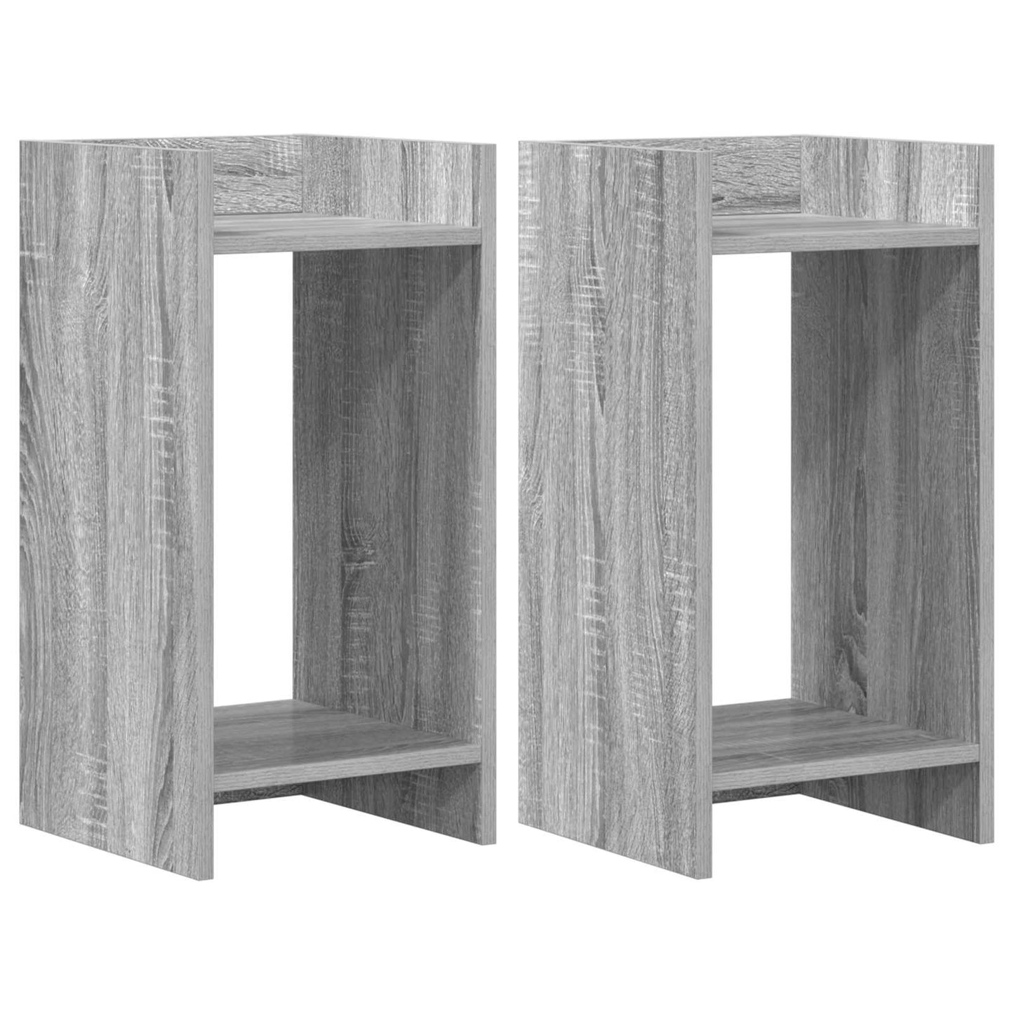 Plant Stand 2 pcs Grey Sonoma 30 x 30 x 60 cm Engineered Wood