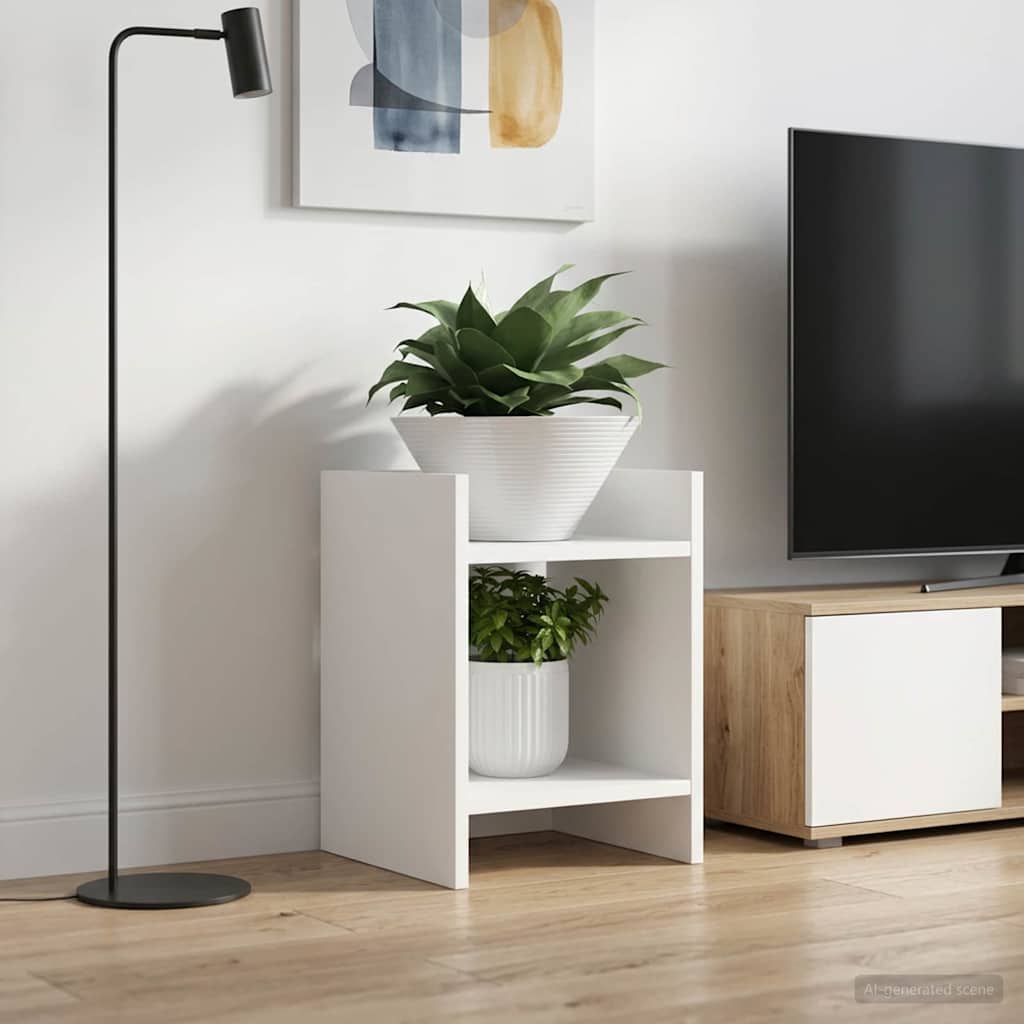 Plant Stand White 30 x 30 x 40 cm Engineered Wood