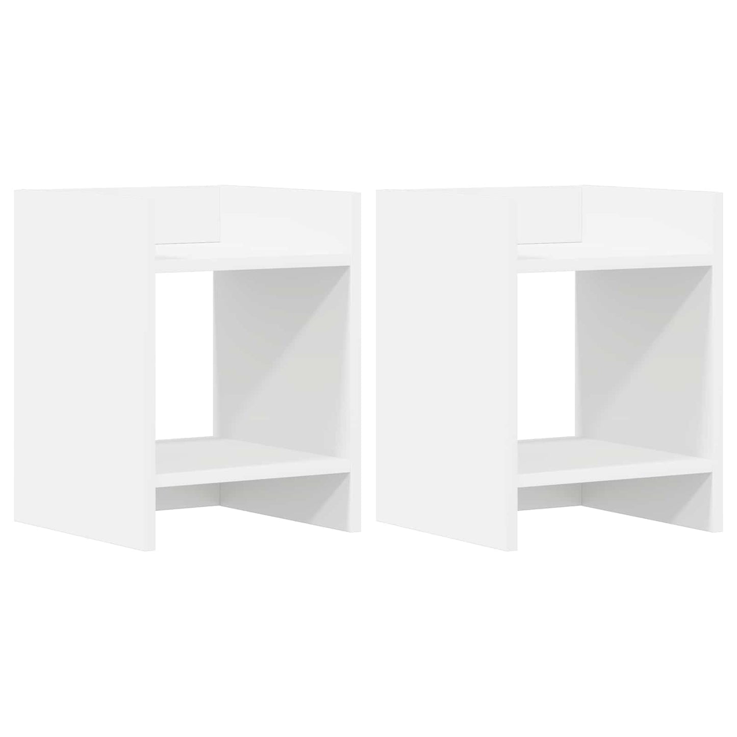 Plant Stand 2 pcs White 30 x 30 x 40 cm Engineered Wood