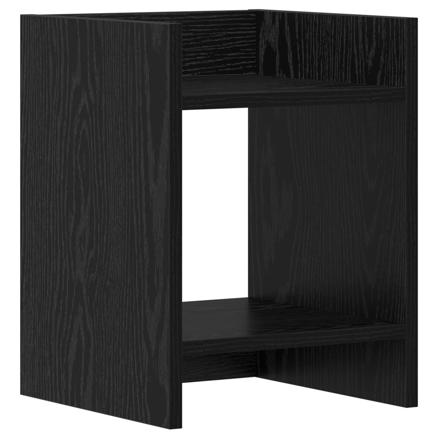 Plant Stand Black Oak 30 x 30 x 40 cm Engineered Wood