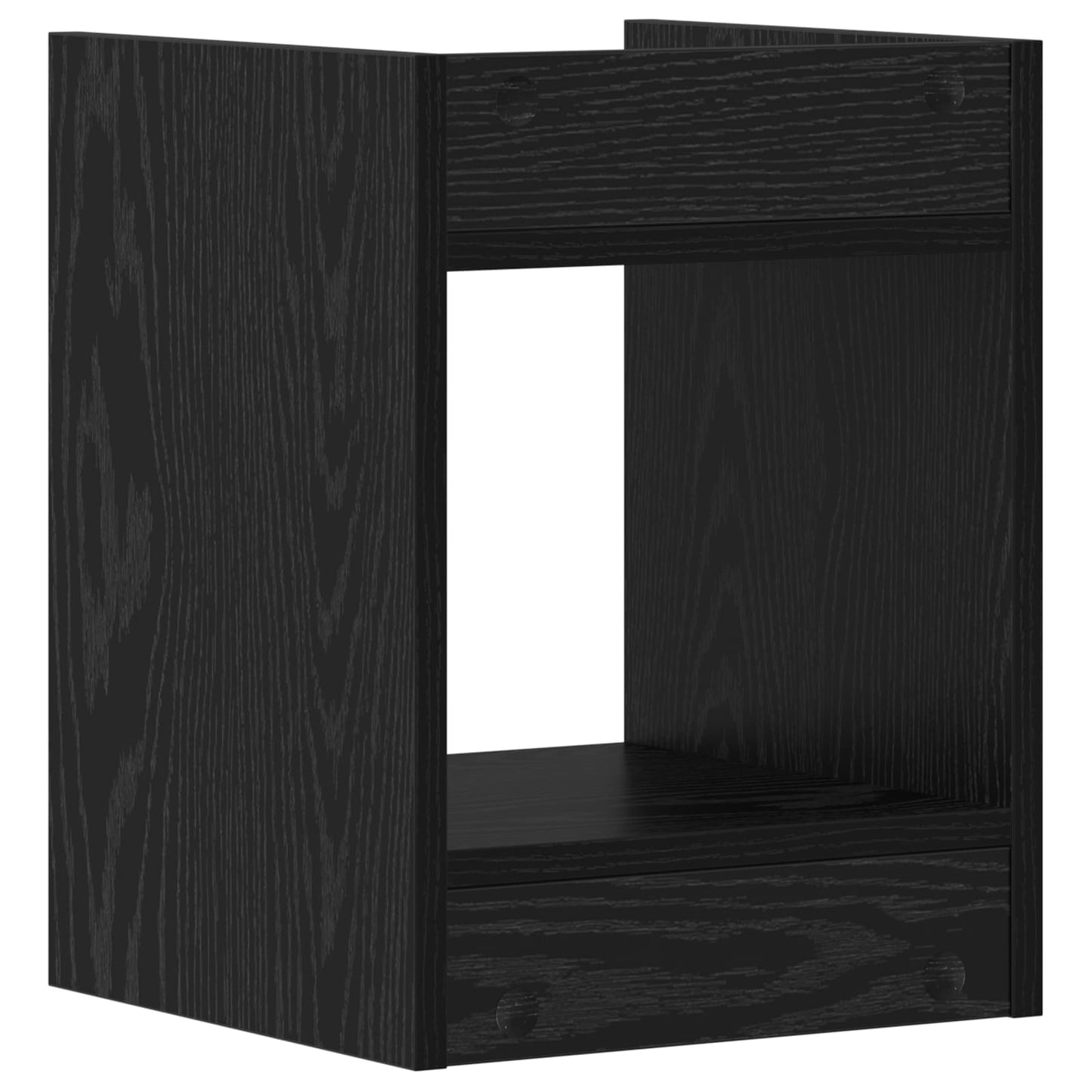 Plant Stand Black Oak 30 x 30 x 40 cm Engineered Wood