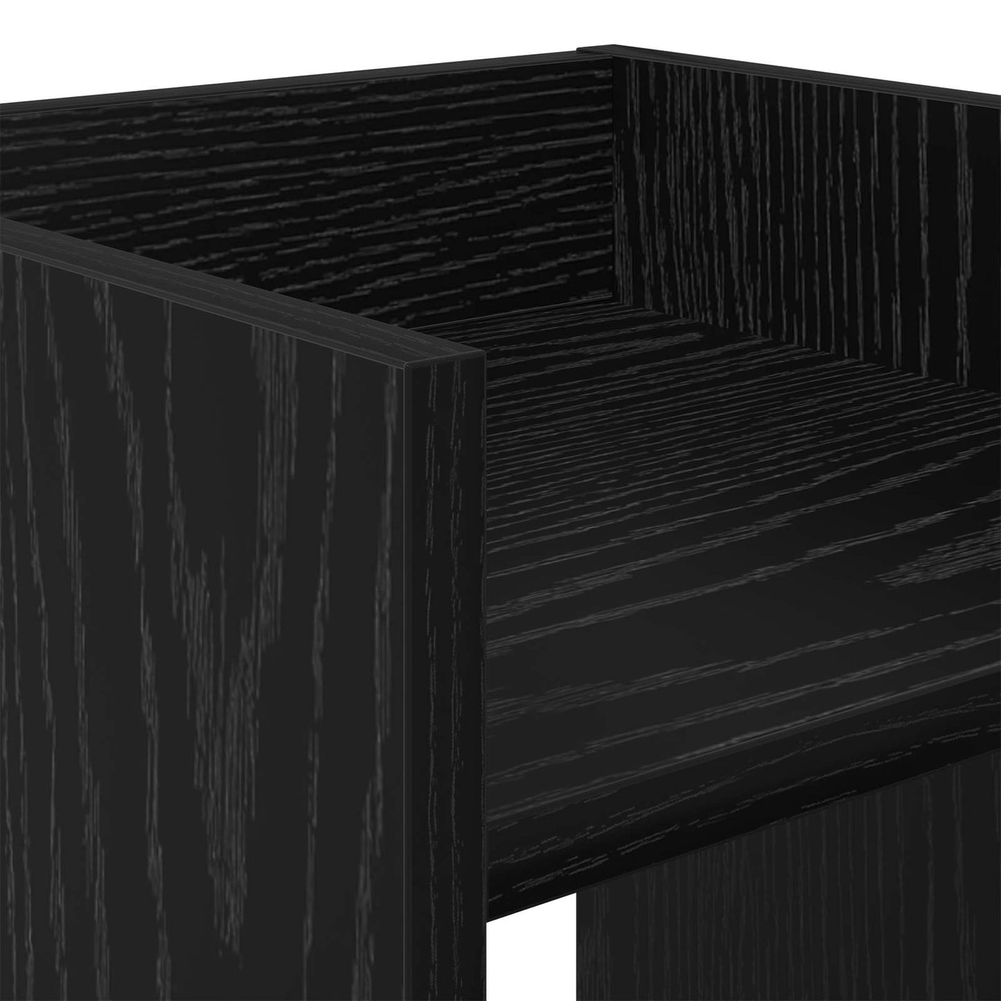 Plant Stand 2 pcs Black Oak 30 x 30 x 40 cm Engineered Wood