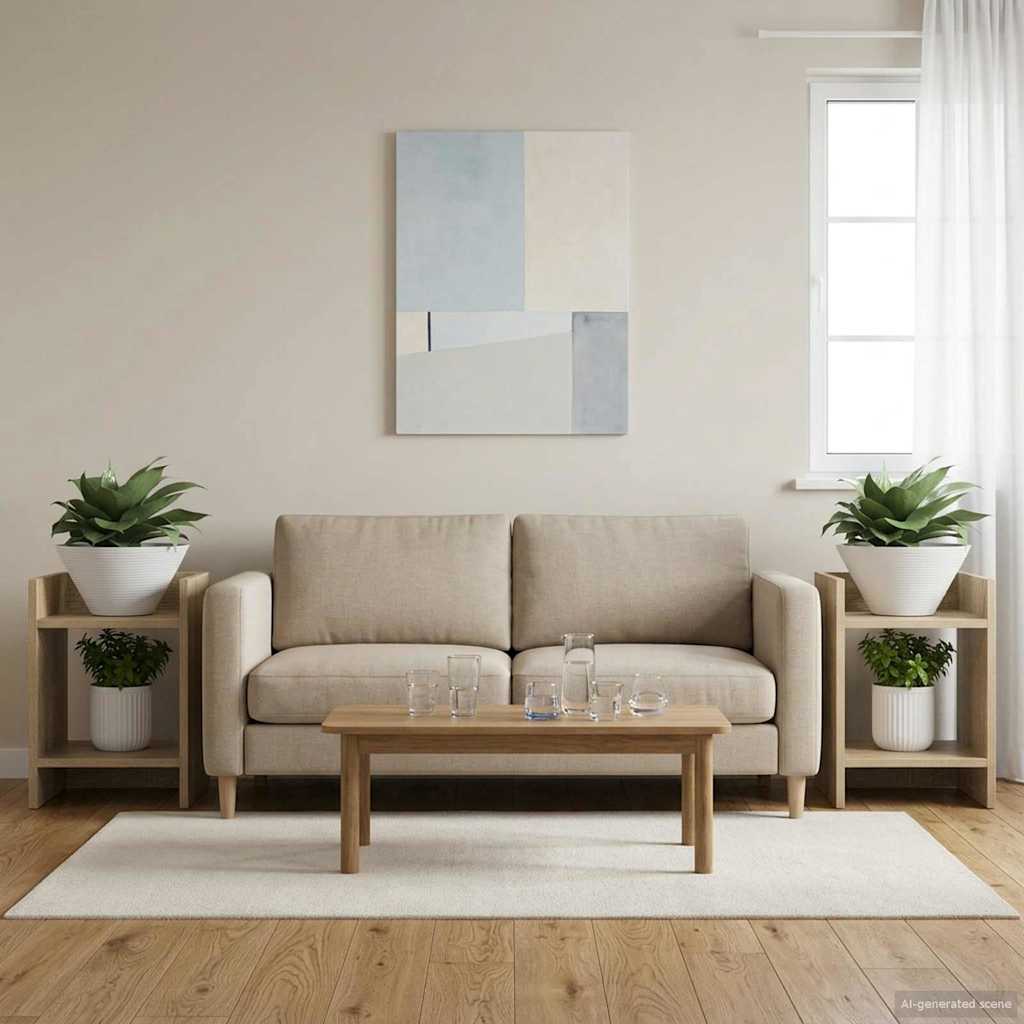 Plant Stand 2 pcs Sonoma Oak 30 x 30 x 40 cm Engineered Wood