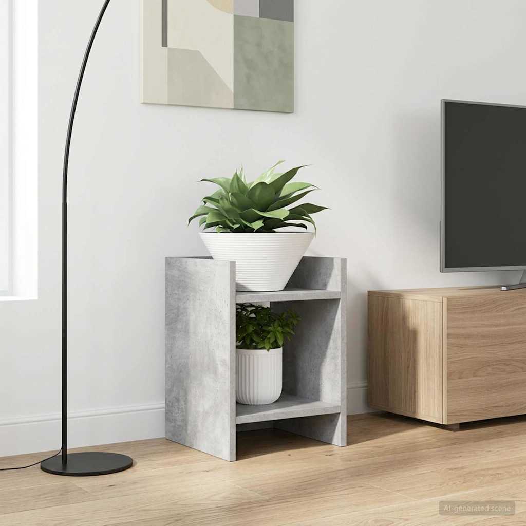 Plant Stand Concrete Grey 30 x 30 x 40 cm Engineered Wood