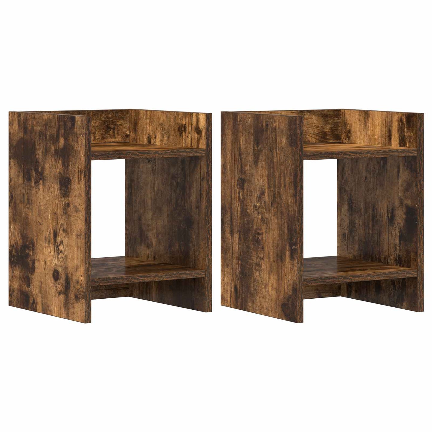 Plant Stand 2 pcs Smoked Oak 30 x 30 x 40 cm Engineered Wood