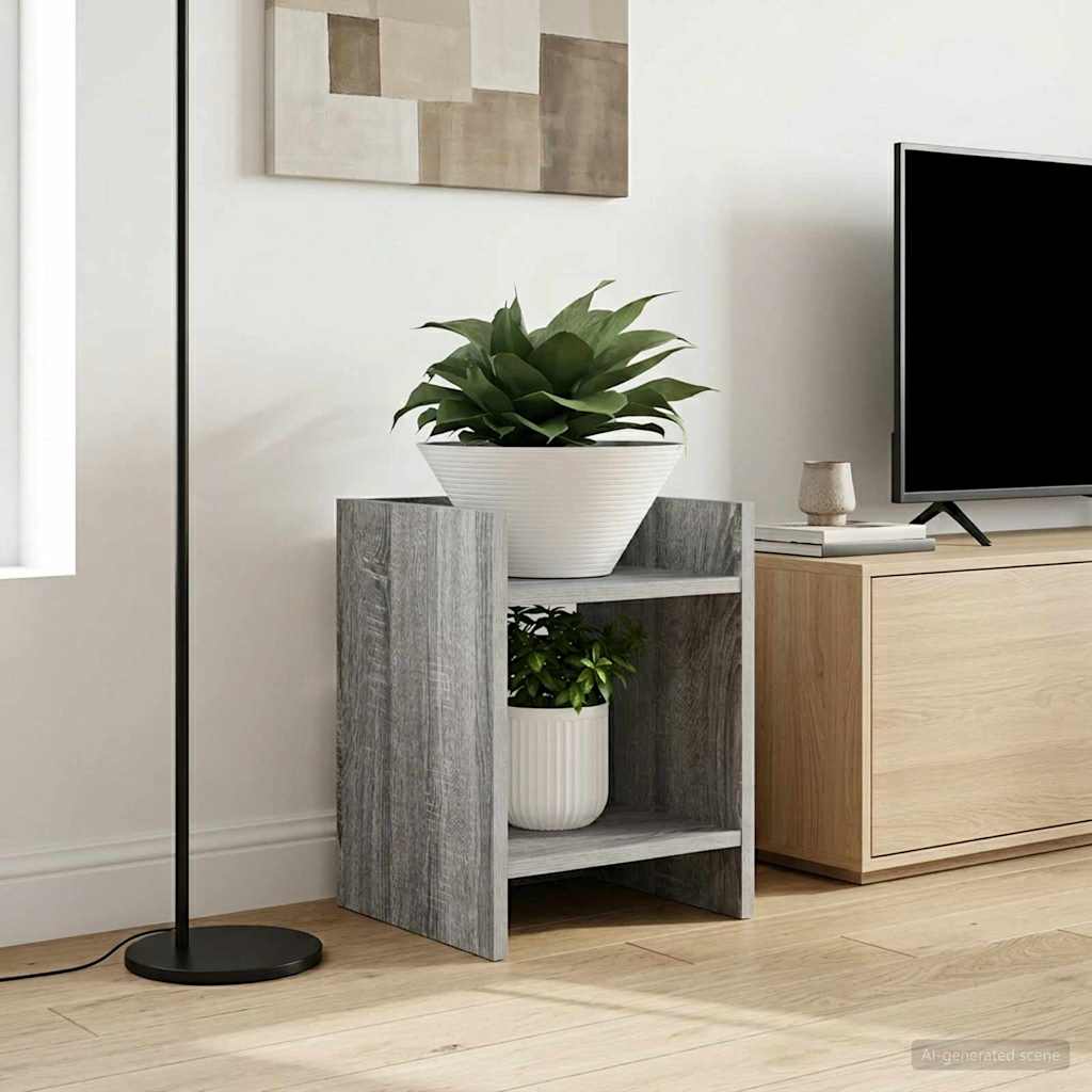 Plant Stand 2 pcs Grey Sonoma 30 x 30 x 40 cm Engineered Wood