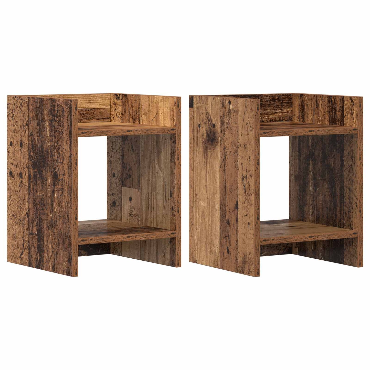 Plant Stand 2 pcs Old Wood 30 x 30 x 40 cm Engineered Wood