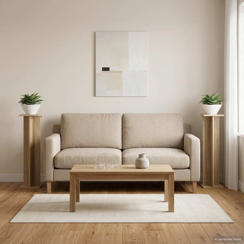 Plant Stand 2 pcs Sonoma Oak 25 x 25.5 x 100.5 cm