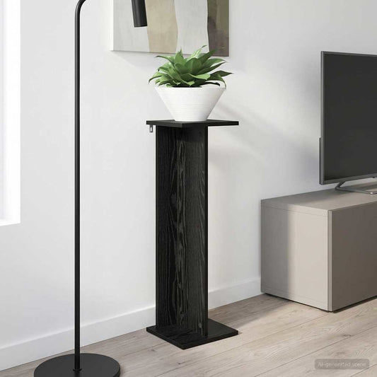 Plant Stand Black Oak 25 x 25.5 x 80.5 cm Engineered Wood