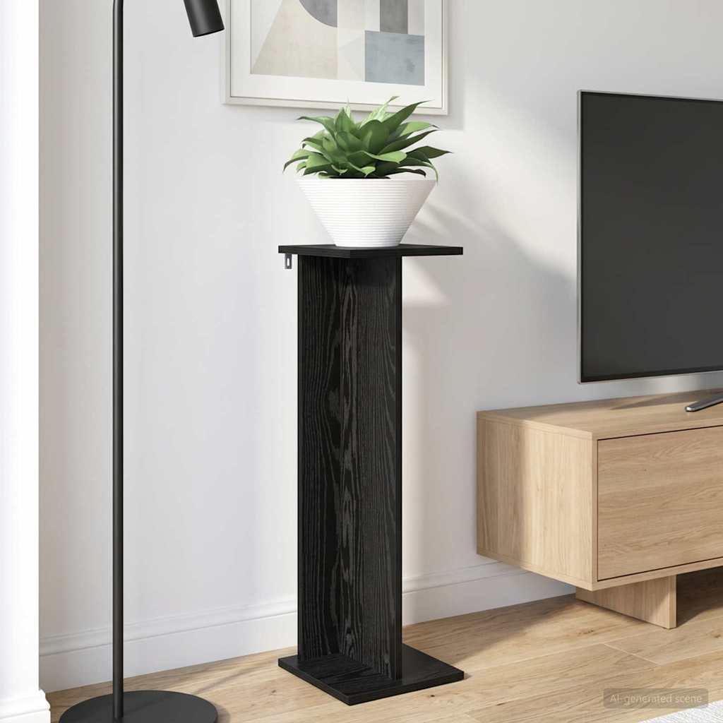 Plant Stand 2 pcs Black Oak 25 x 25.5 x 80.5 cm Engineered Wood