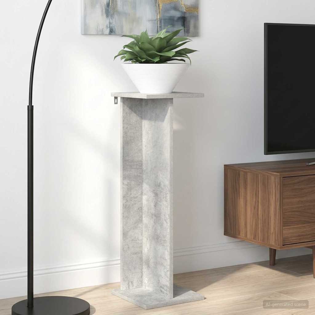 Plant Stand 2 pcs Concrete Grey 25 x 25.5 x 80.5 cm