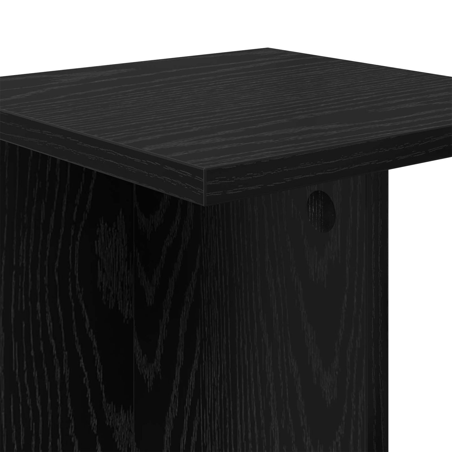 Plant Stand Black Oak 25 x 25.5 x 60.5 cm Engineered Wood