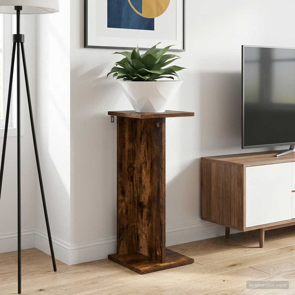 Plant Stand Smoked Oak 25 x 25.5 x 60.5 cm Engineered Wood