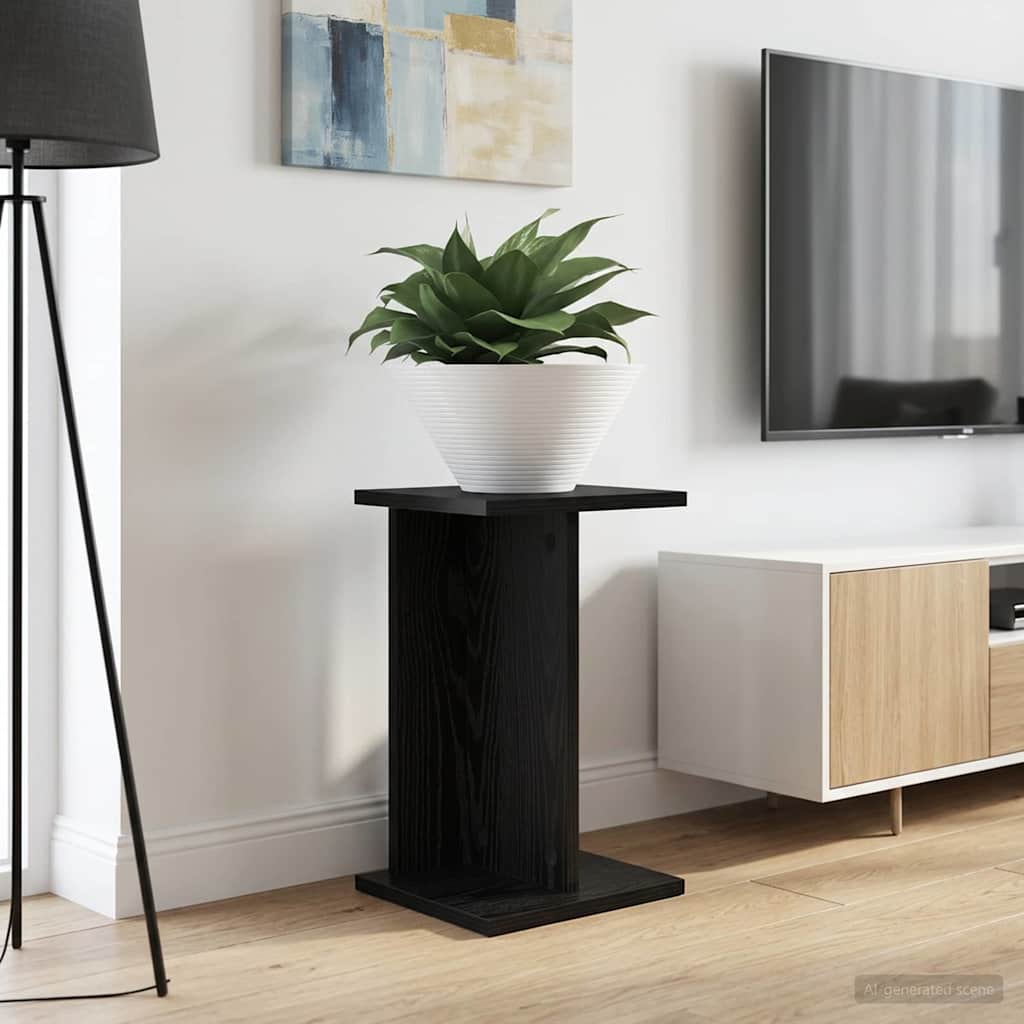 Plant Stand 2 pcs Black Oak 25 x 25.5 x 40.5 cm Engineered Wood