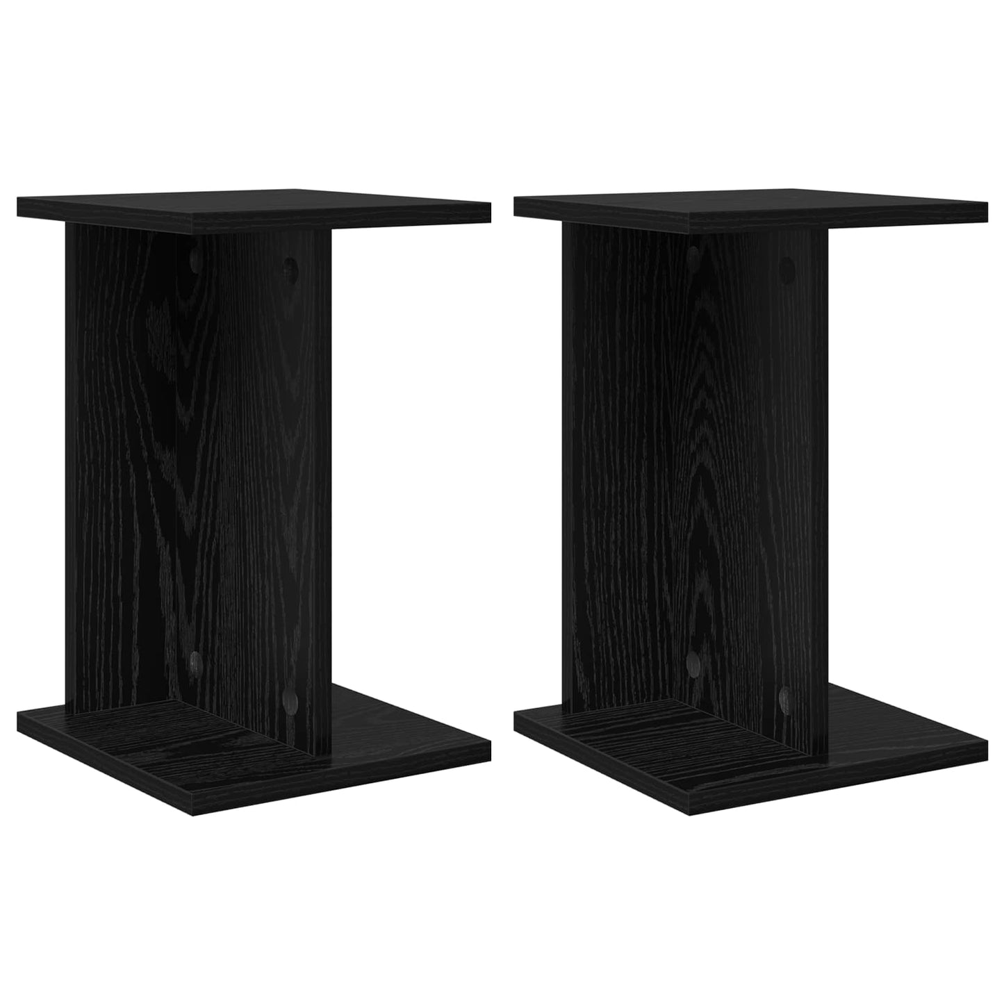 Plant Stand 2 pcs Black Oak 25 x 25.5 x 40.5 cm Engineered Wood
