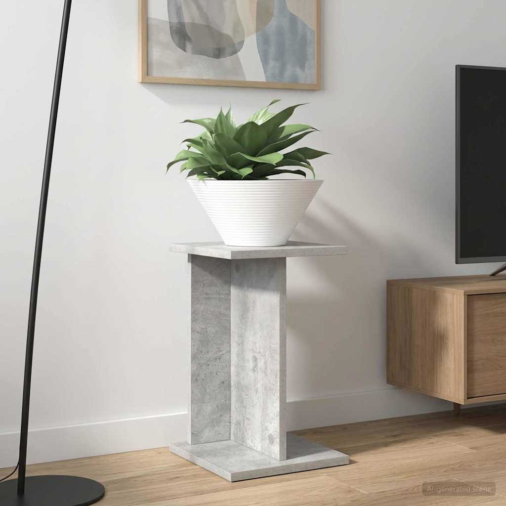 Plant Stand Concrete Grey 25 x 25.5 x 40.5 cm Engineered Wood