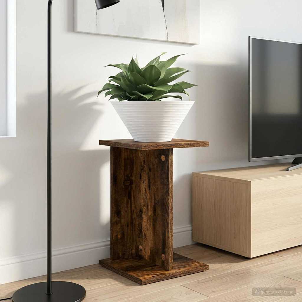 Plant Stand Smoked Oak 25 x 25.5 x 40.5 cm Engineered Wood