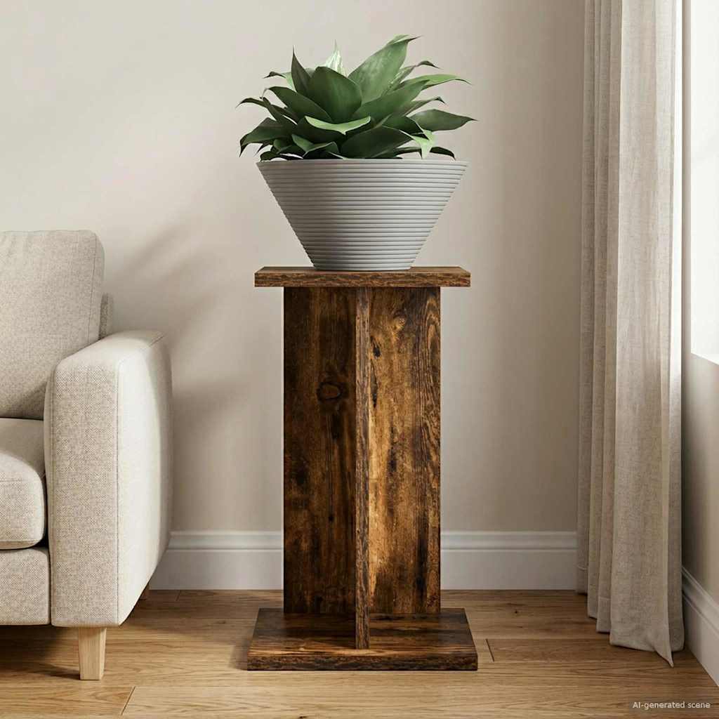 Plant Stand Smoked Oak 25 x 25.5 x 40.5 cm Engineered Wood