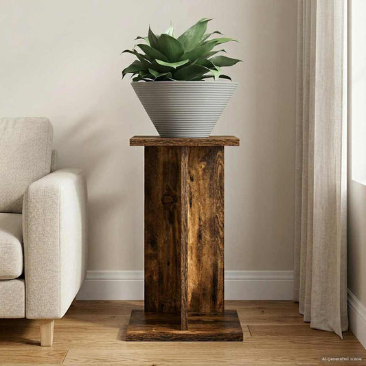 Plant Stand Smoked Oak 25 x 25.5 x 40.5 cm Engineered Wood