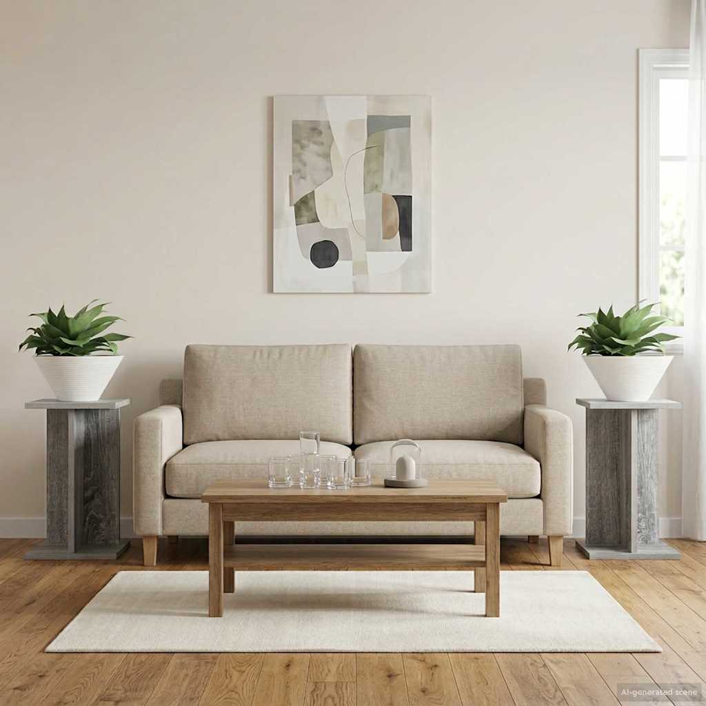 Plant Stand 2 pcs Grey Sonoma 25 x 25.5 x 40.5 cm