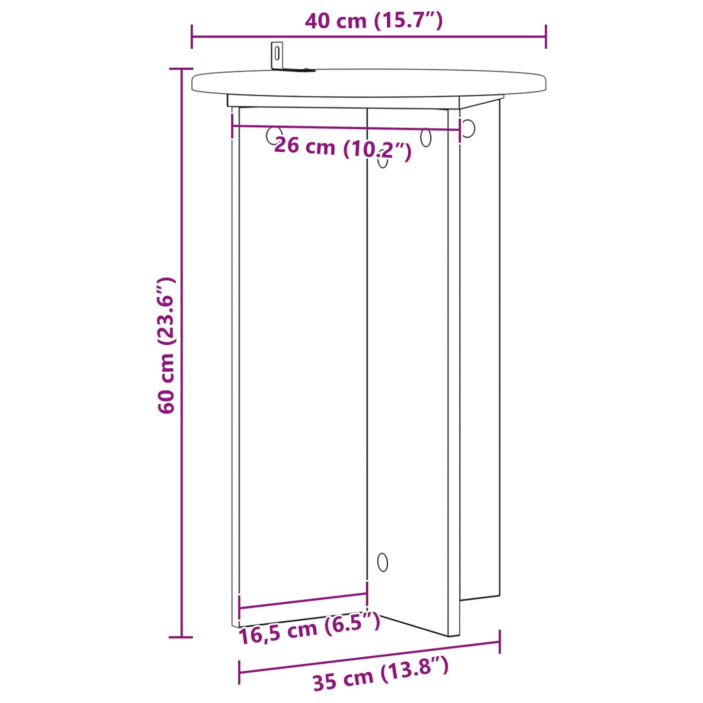 Plant Stand 2 pcs Smoked Oak Ø40 x 60 cm Engineered Wood