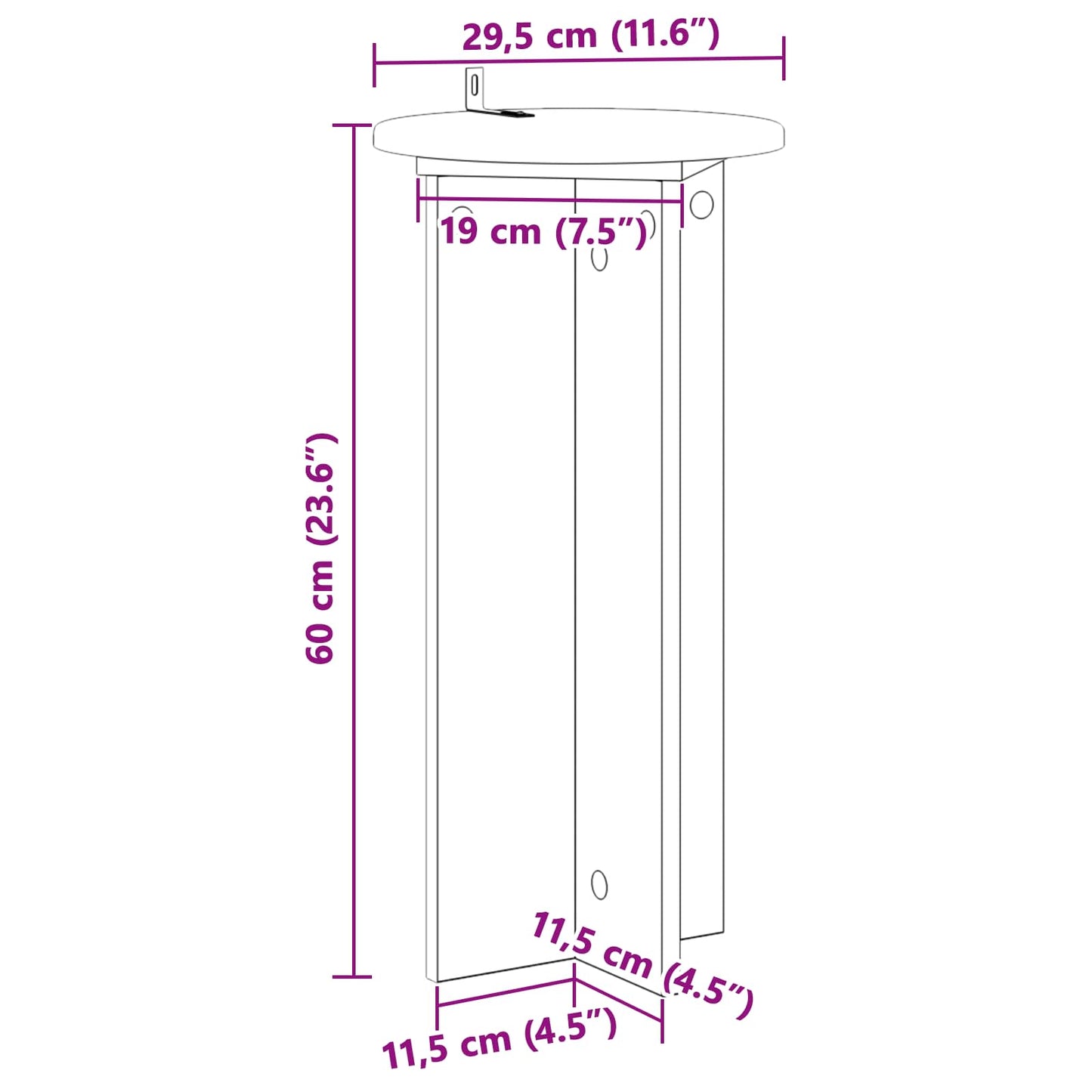Plant Stand 2 pcs High Gloss White 29.5 x 29.5 x 60 cm