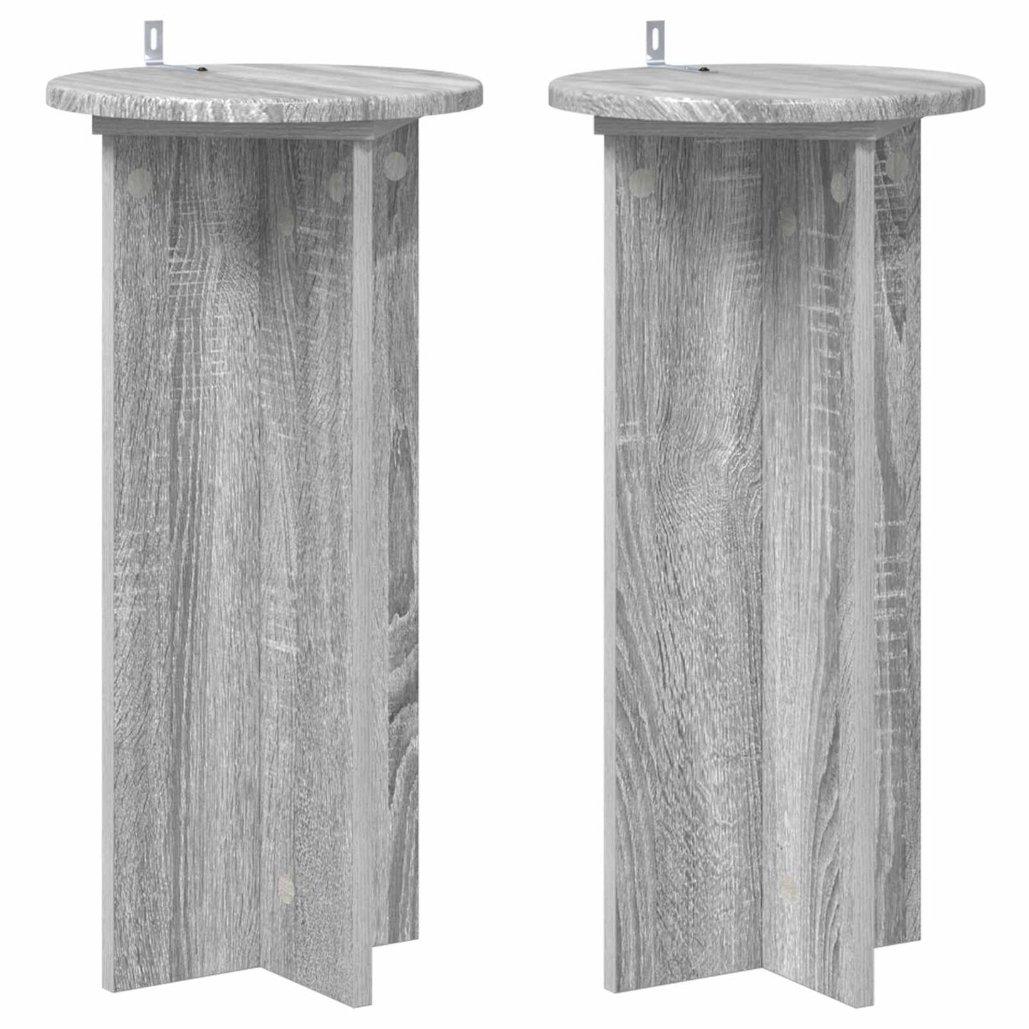 Plant Stand 2 pcs Grey Sonoma 29.5 x 29.5 x 60 cm