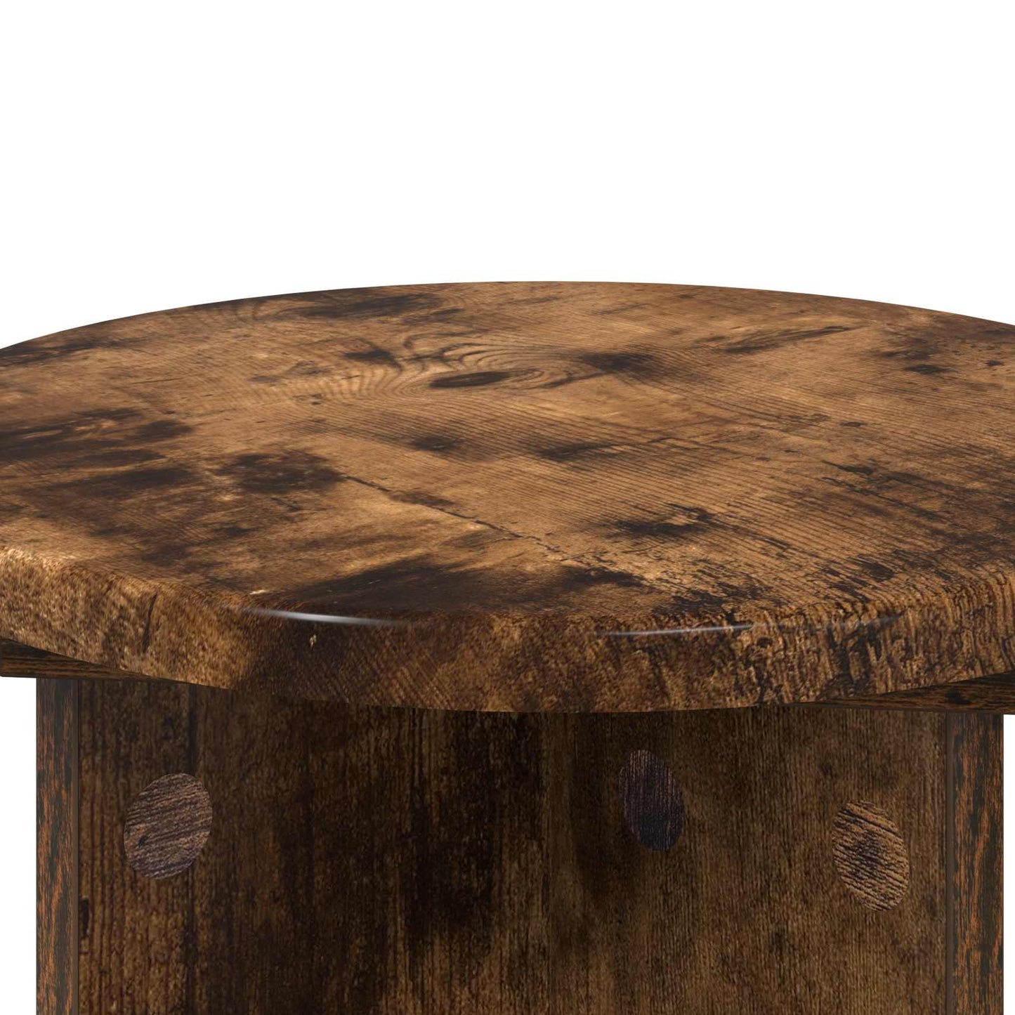 Plant Stand 2 pcs Smoked Oak Ø29.5 x 40 cm Engineered Wood