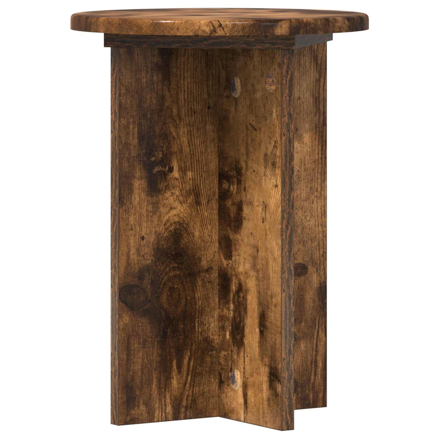 Plant Stand 2 pcs Smoked Oak Ø29.5 x 40 cm Engineered Wood