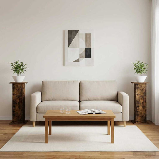 Plant Stand 2 pcs Smoked Oak 30.5 x 30 x 80.5 cm