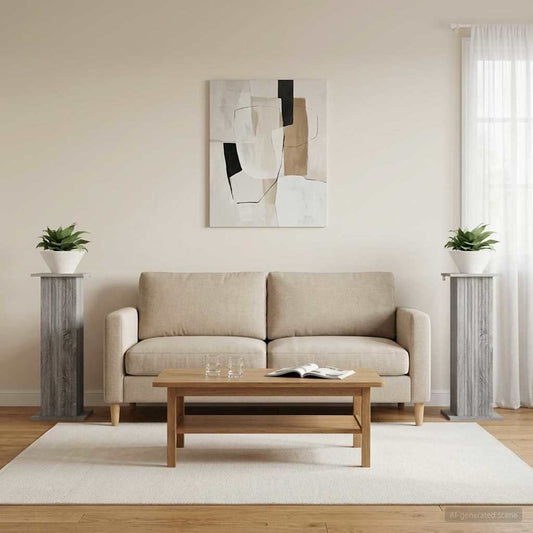 Plant Stand 2 pcs Grey Sonoma 30.5 x 30 x 80.5 cm
