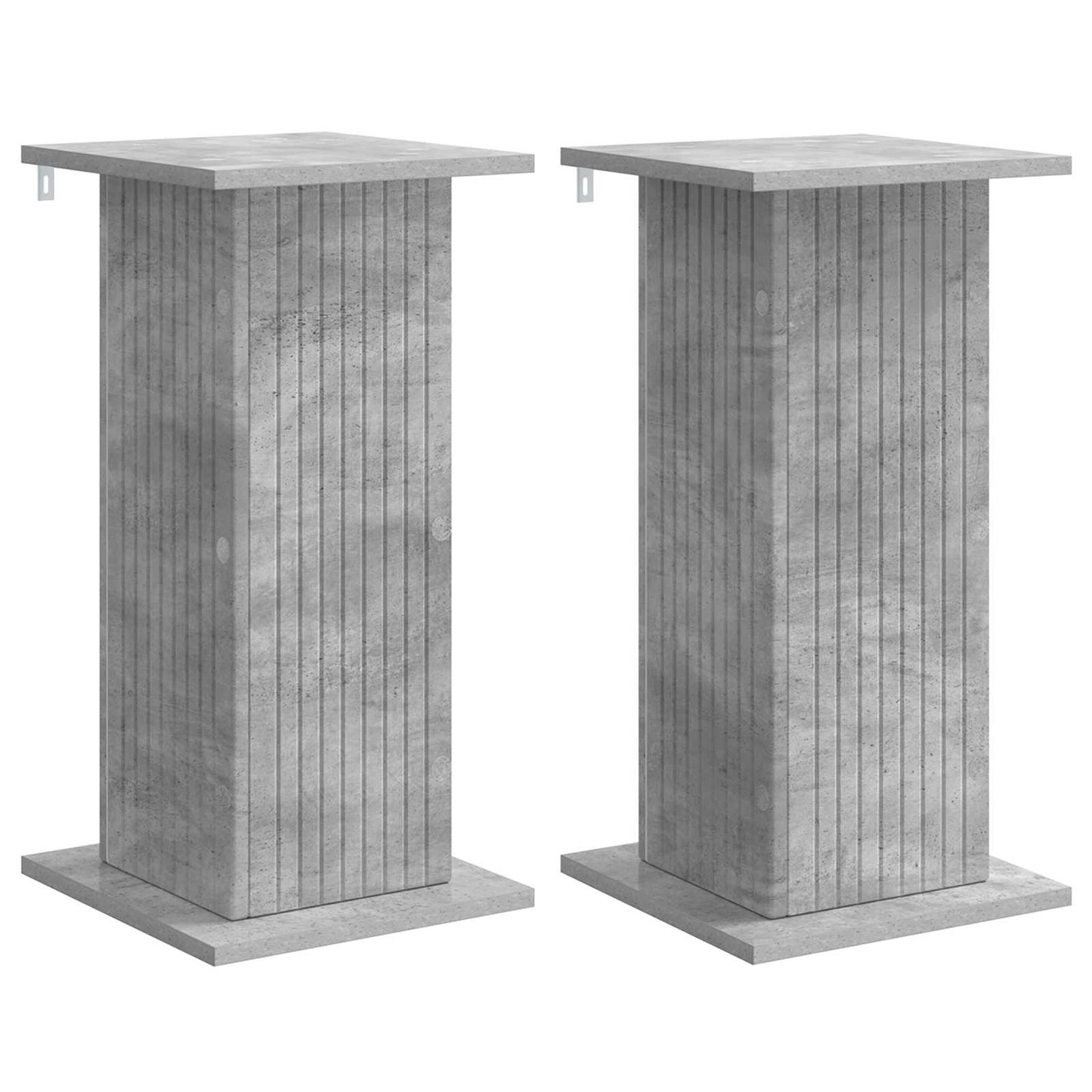 Plant Stand 2 pcs Concrete Grey 30.5 x 30 x 60.5 cm