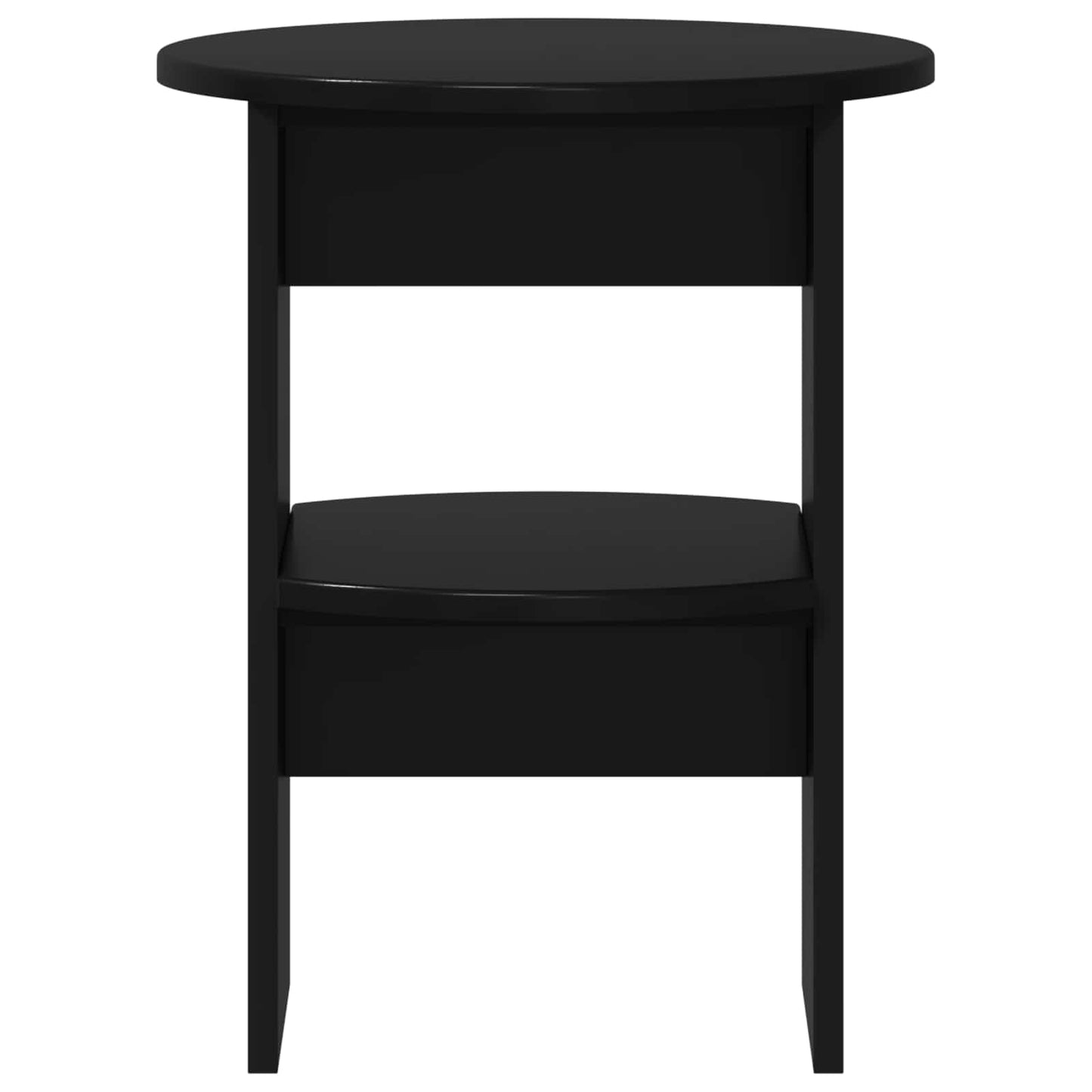 Side Cabinet 2 pcs Black Ø40 x 50 cm Engineered Wood