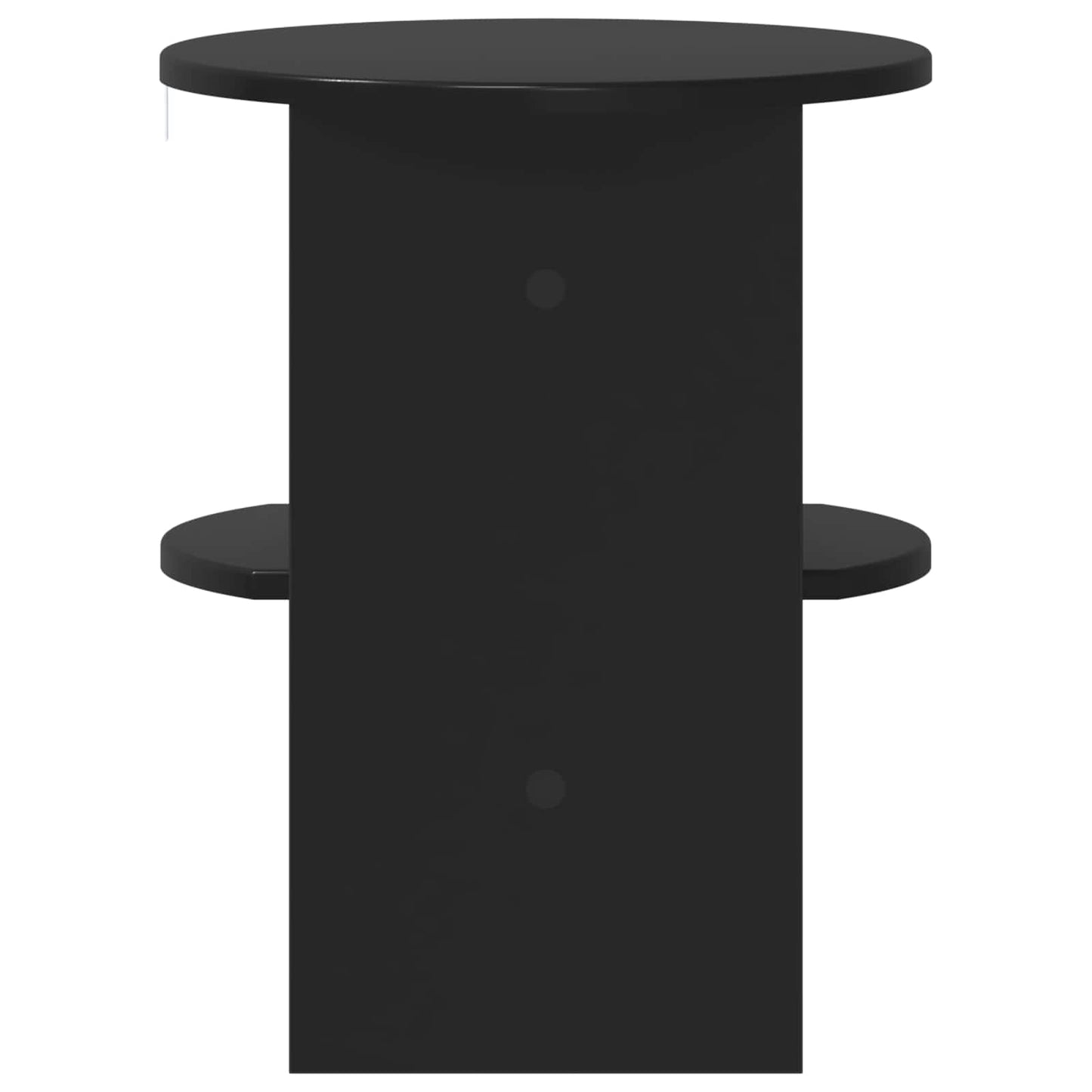 Side Cabinet 2 pcs Black Ø40 x 50 cm Engineered Wood