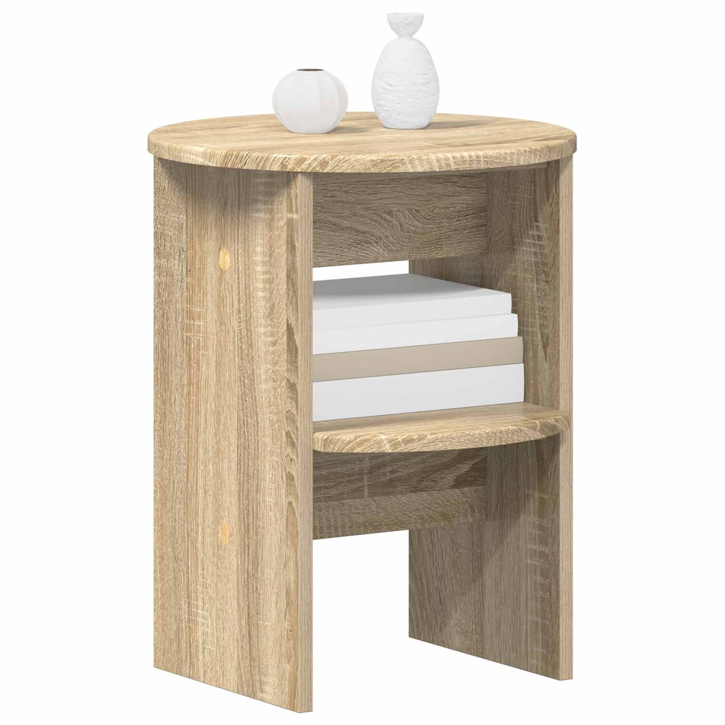 Side Cabinet Sonoma Oak Ø40 x 50 cm Engineered Wood