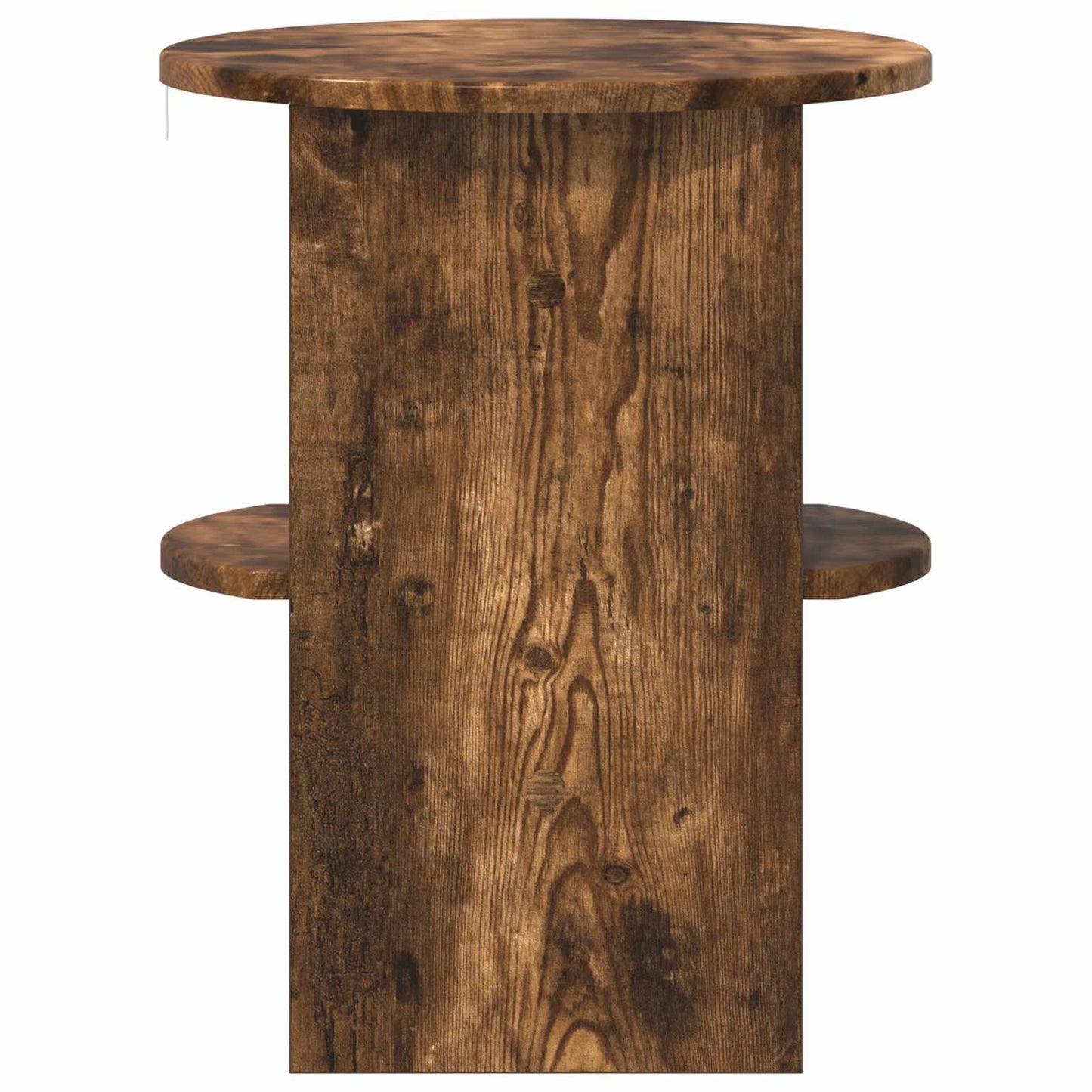 Side Cabinet 2 pcs Smoked Oak Ø40 x 50 cm Engineered Wood