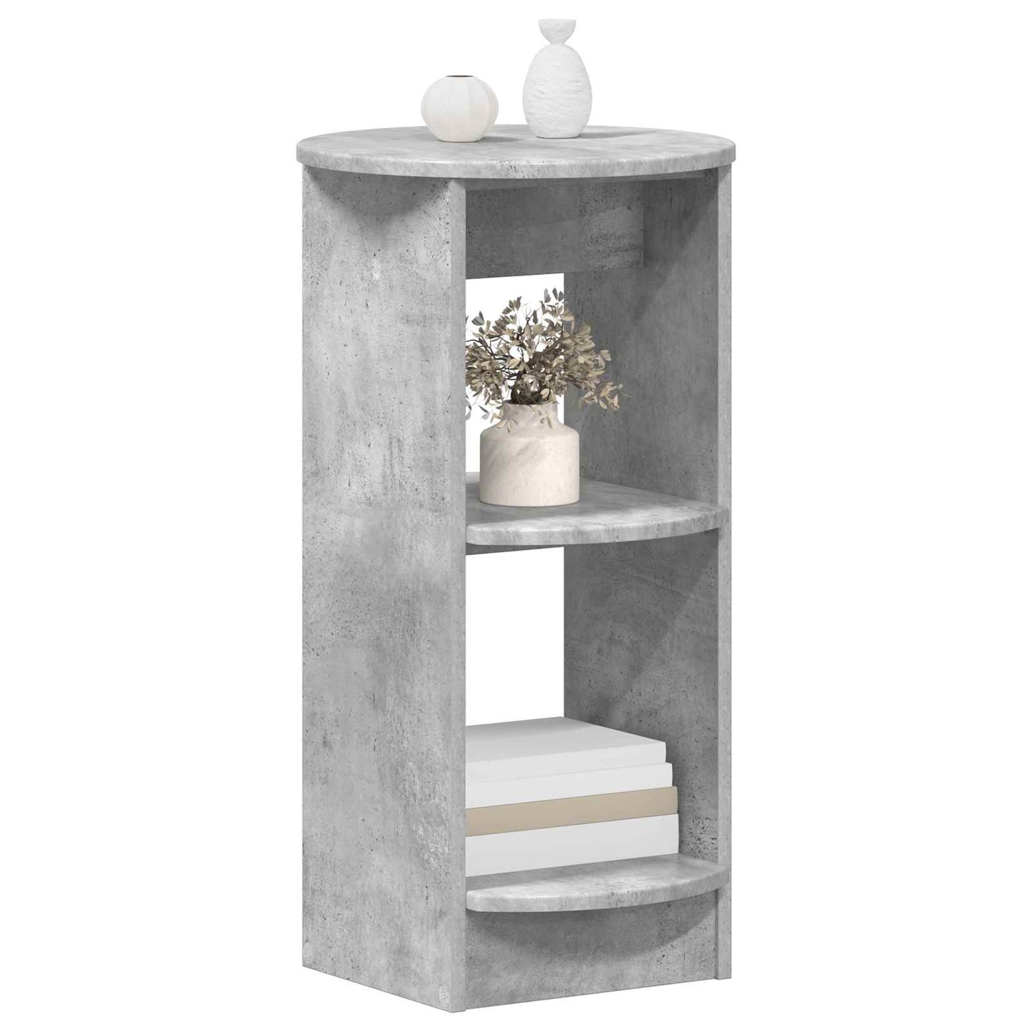 Side Cabinet Concrete Grey Engineered Wood