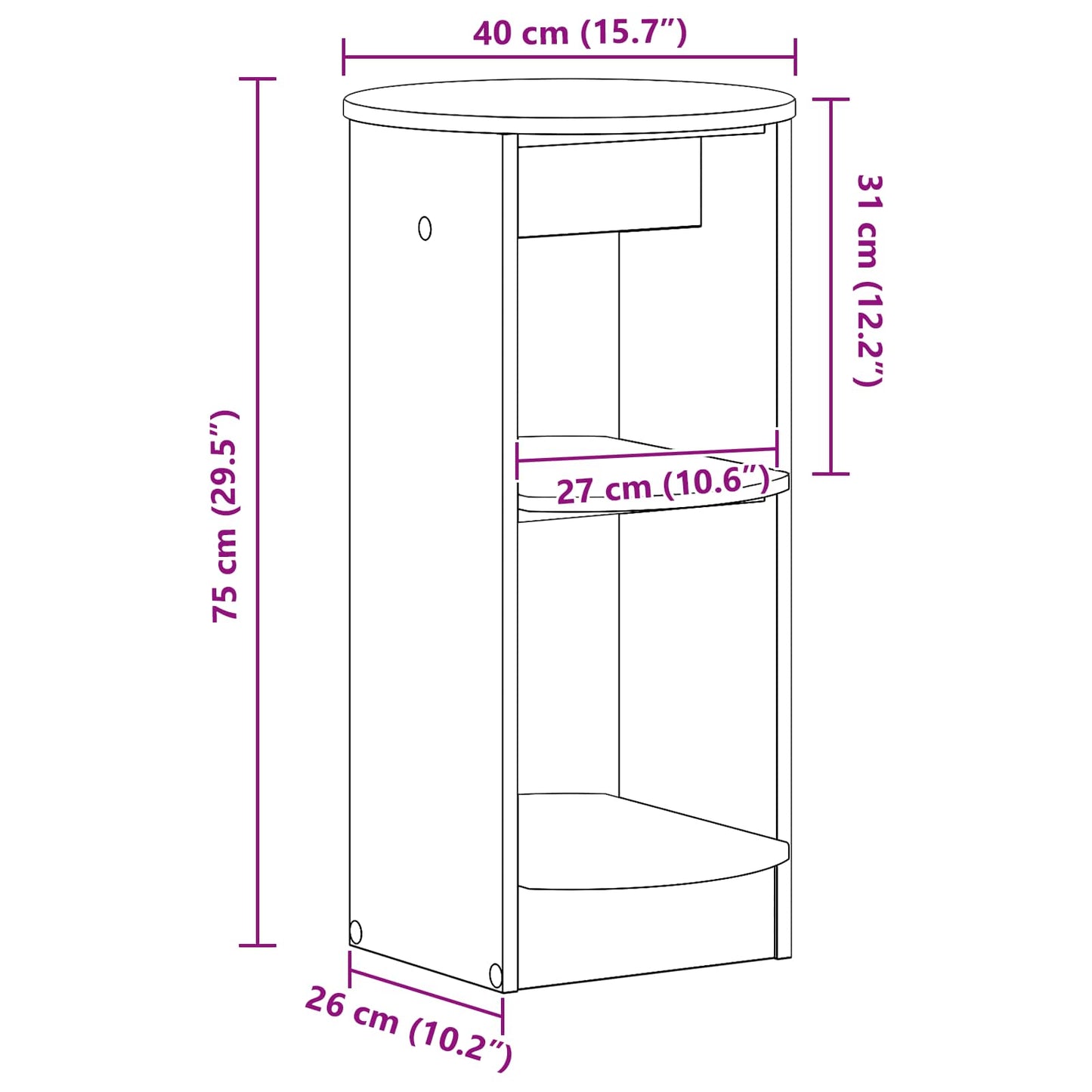 Side Cabinet High Gloss White Engineered Wood